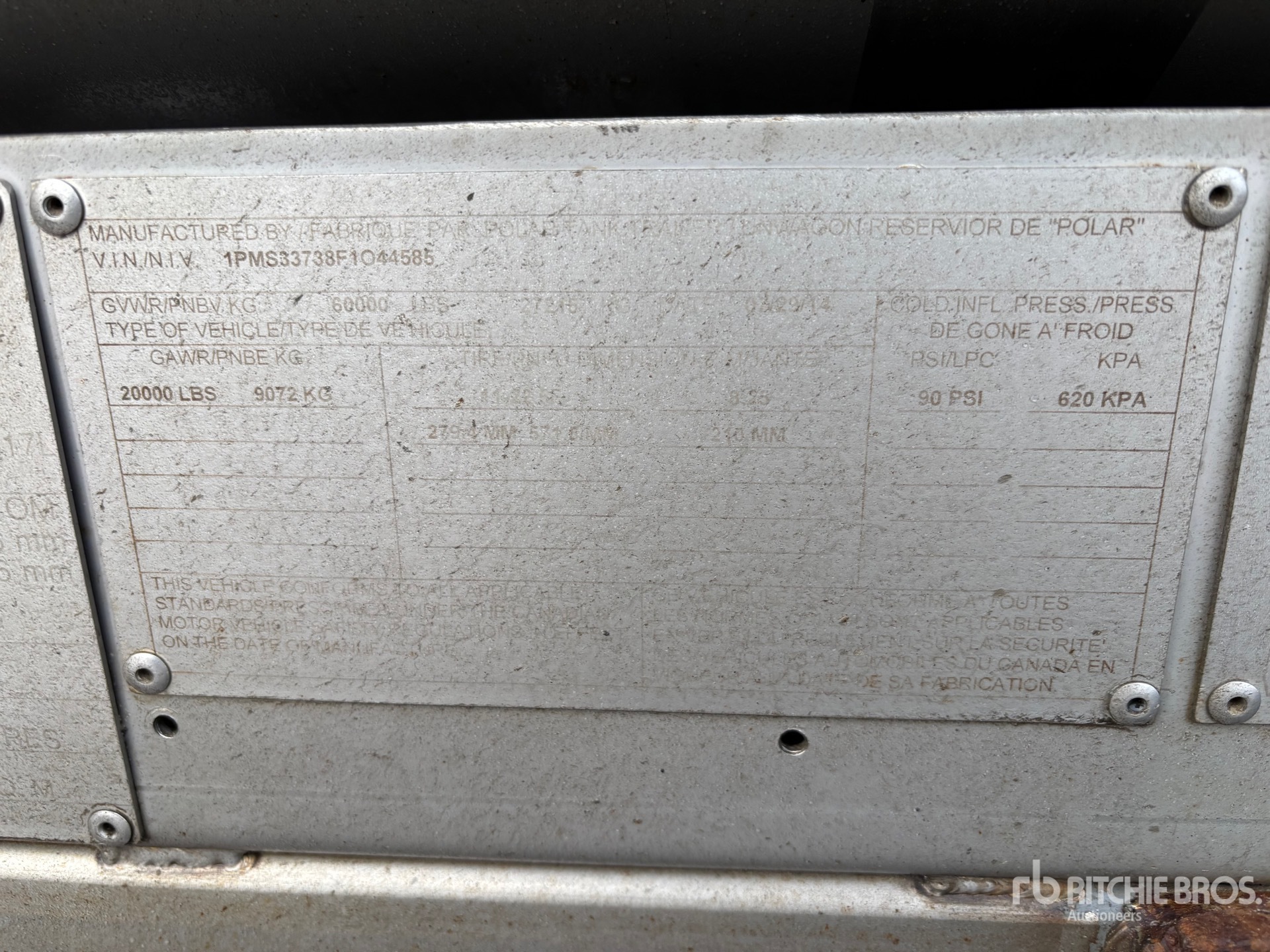 General Appearance with N.º de serie/VIN