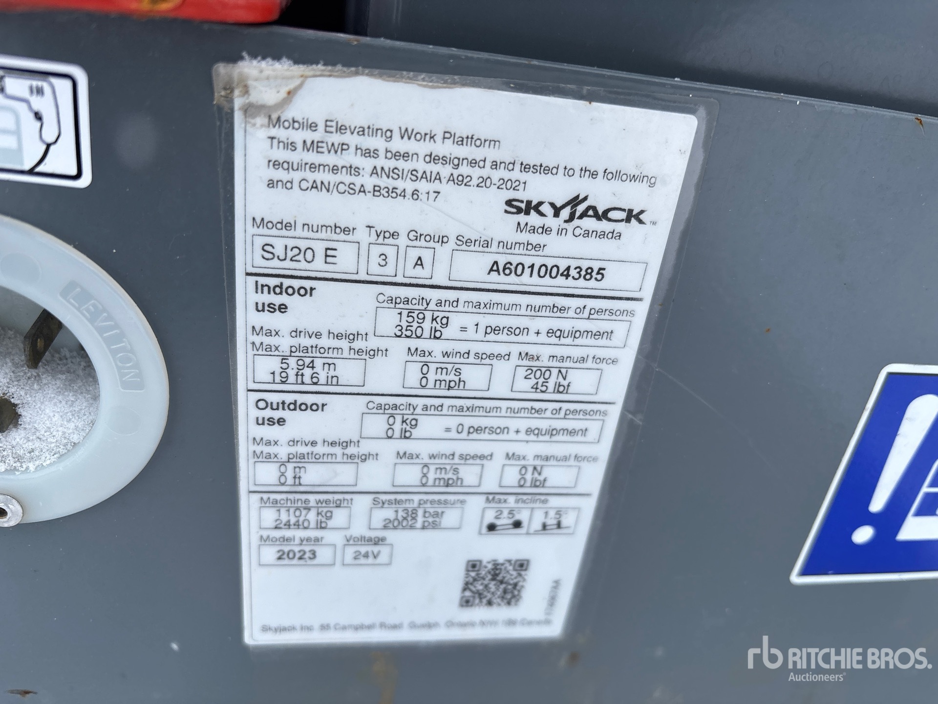 General Appearance with Numero seriale/numero d’identificazione del veicolo (VIN)