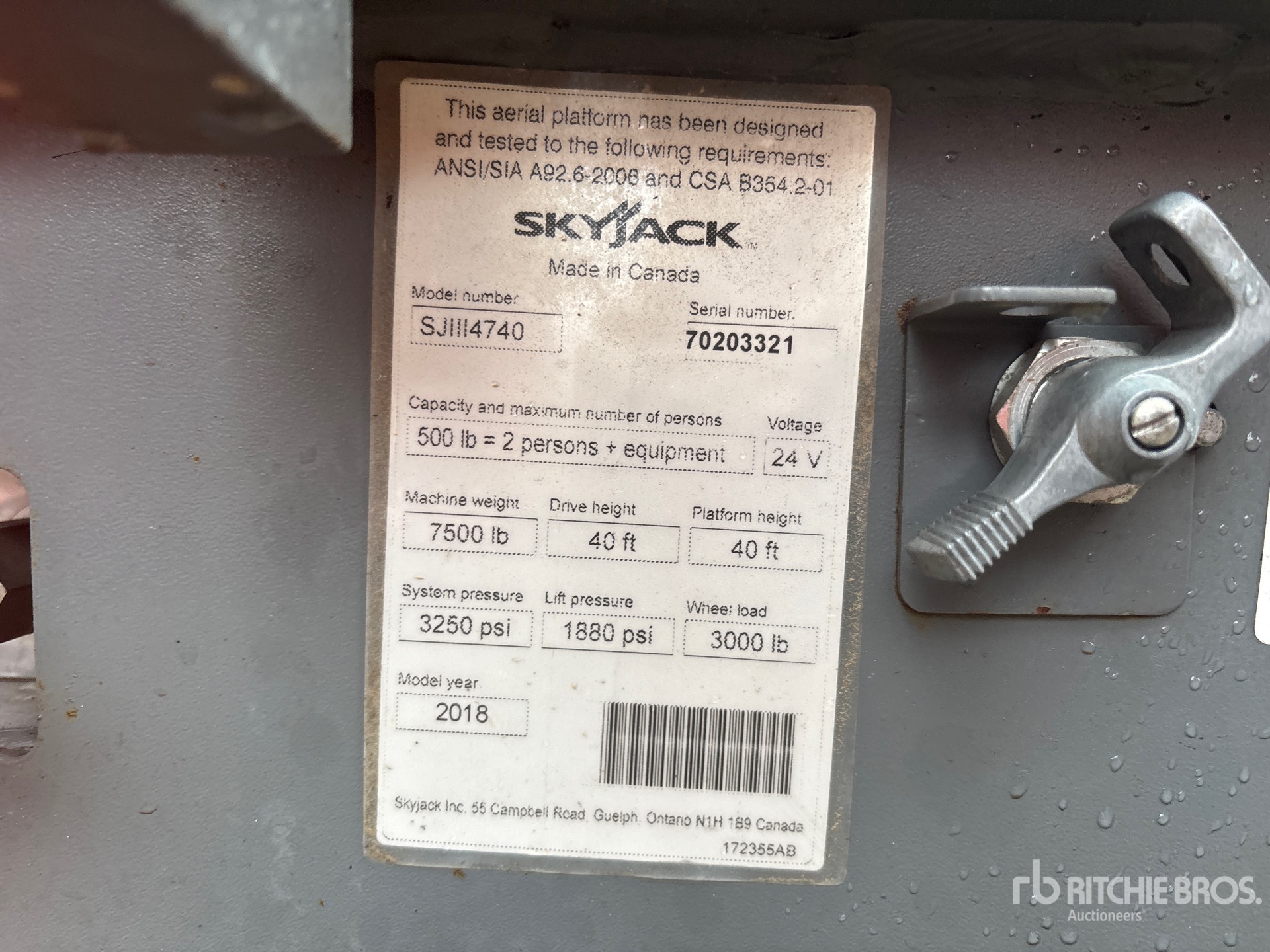 General Appearance with N.º de serie/VIN