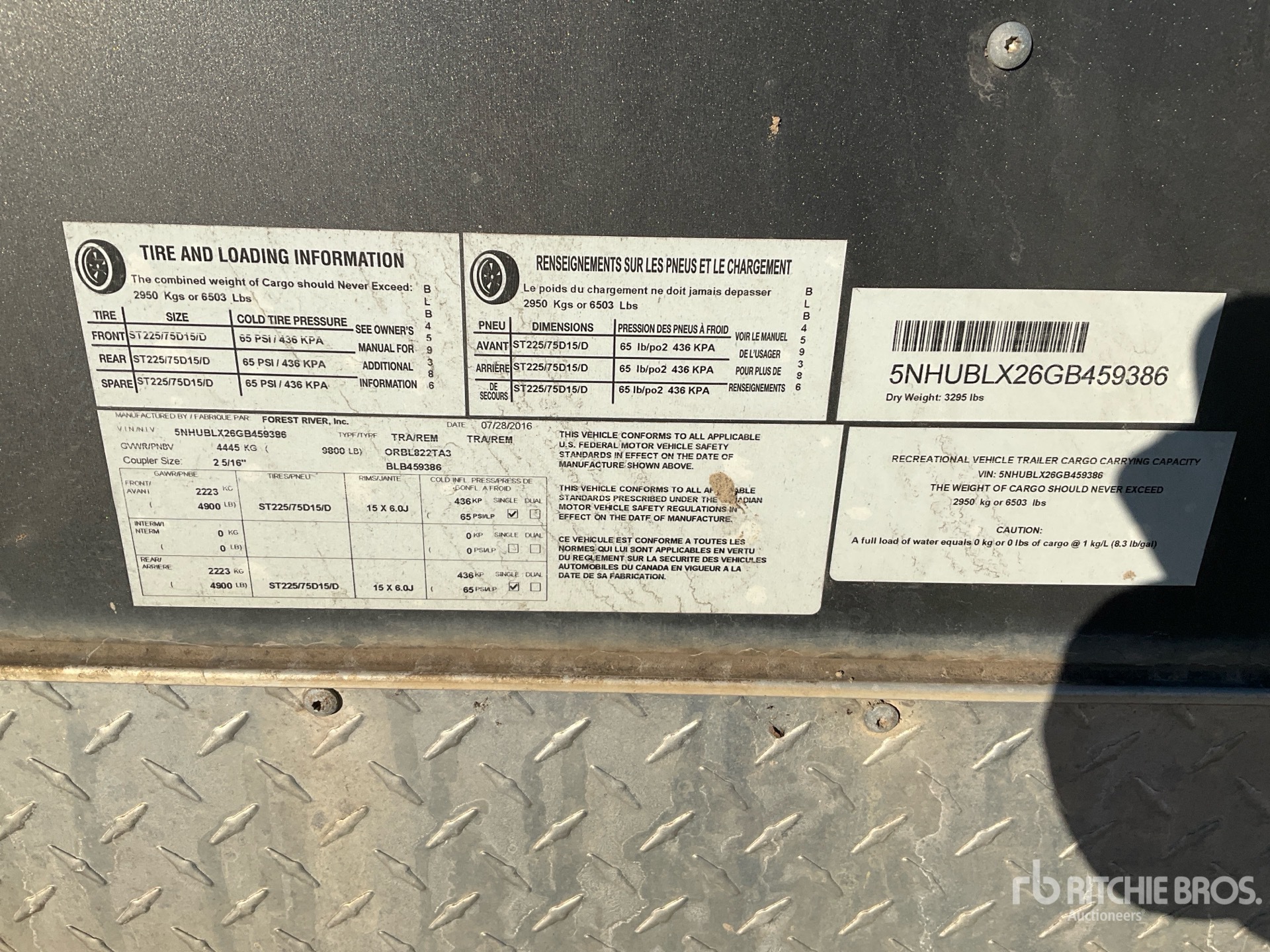 General Appearance with N.º de serie/VIN