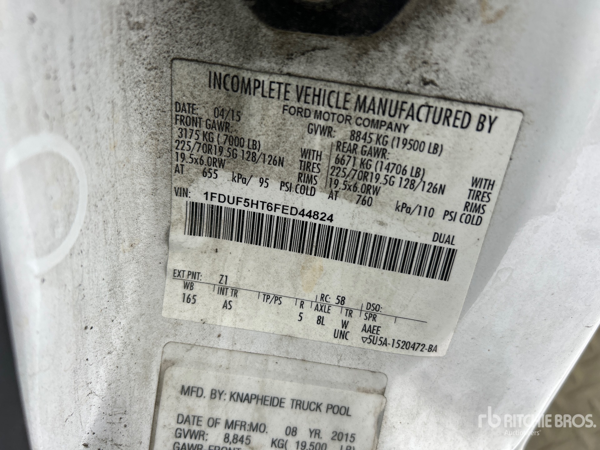 General Appearance with Second Serial Number/VIN Photo