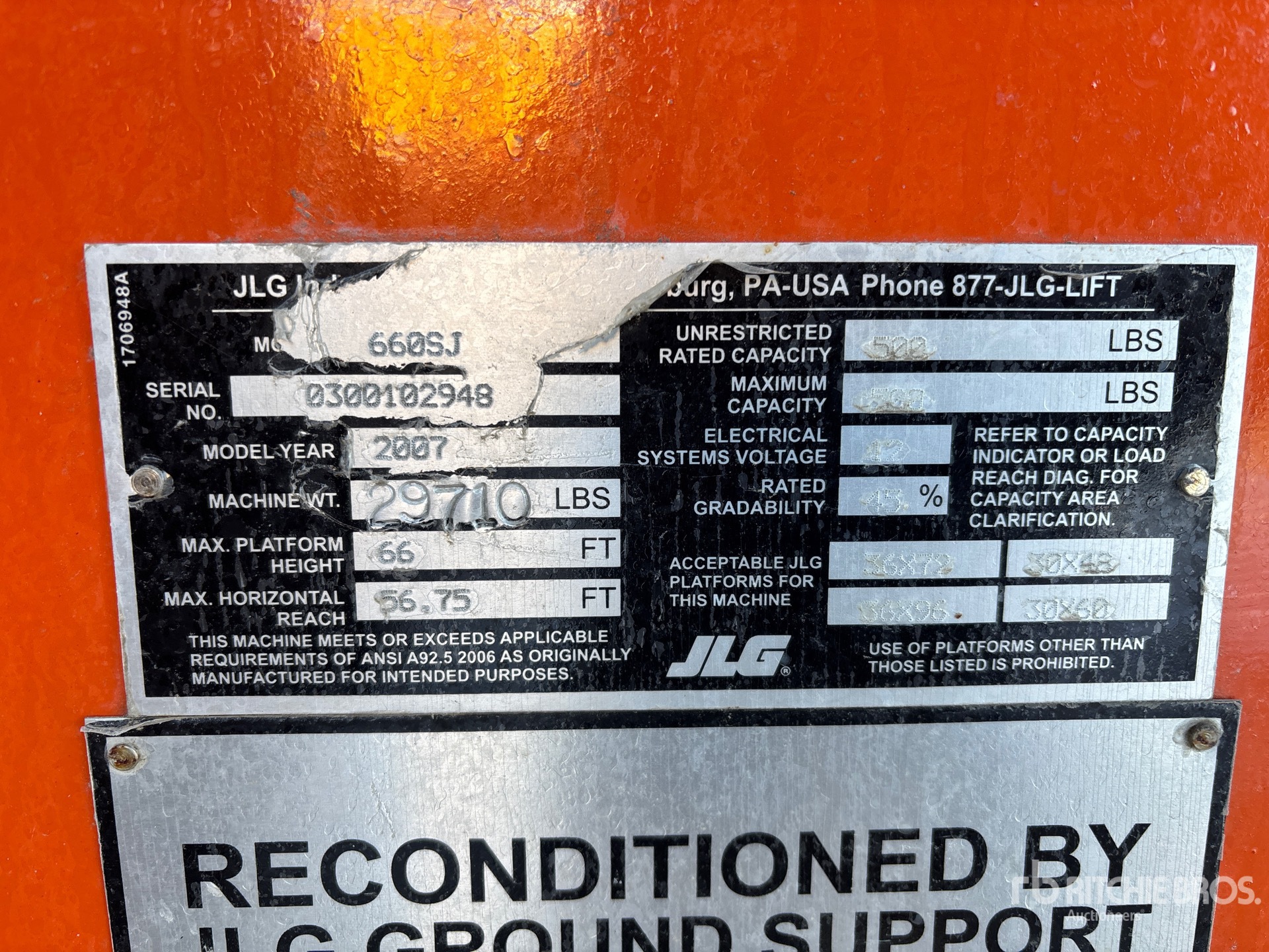 General Appearance with N.º de serie/VIN