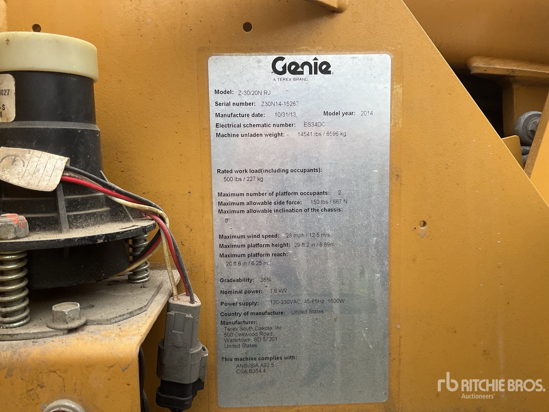 General Appearance with N.º de serie/VIN