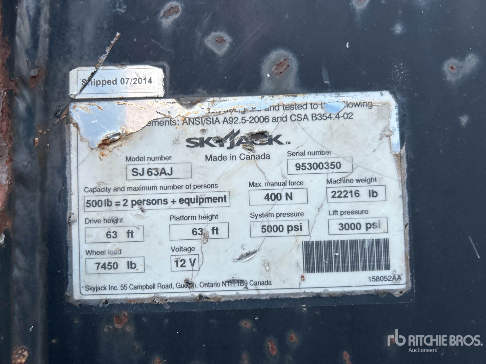 General Appearance with N.º de serie/VIN