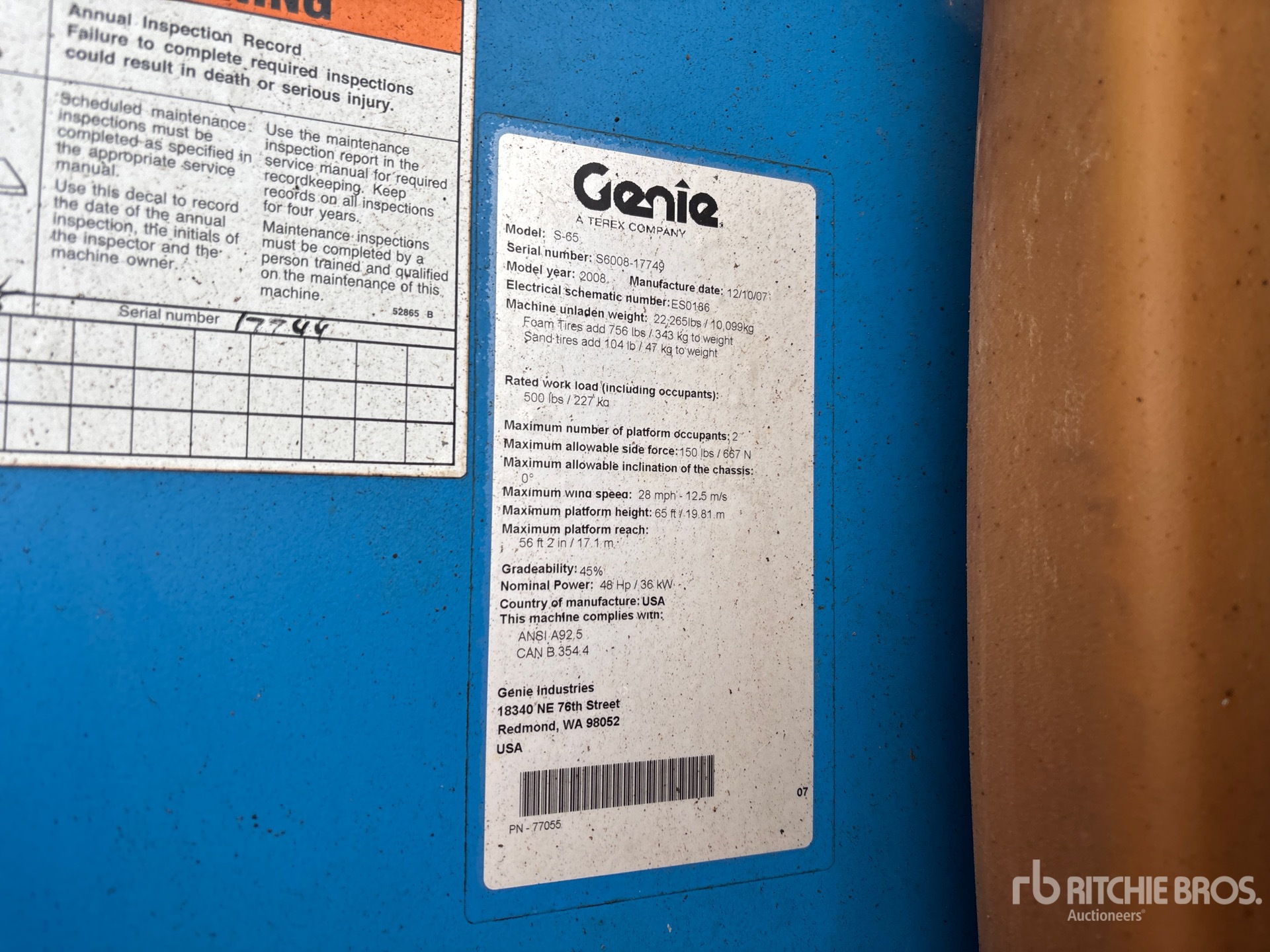 General Appearance with Numéro de série/Numéro d'identification du véhicule automobile