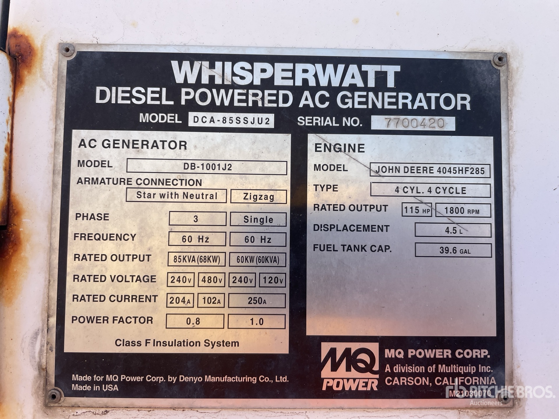 General Appearance with Numer seryjny/numer identyfikacyjny pojazdu