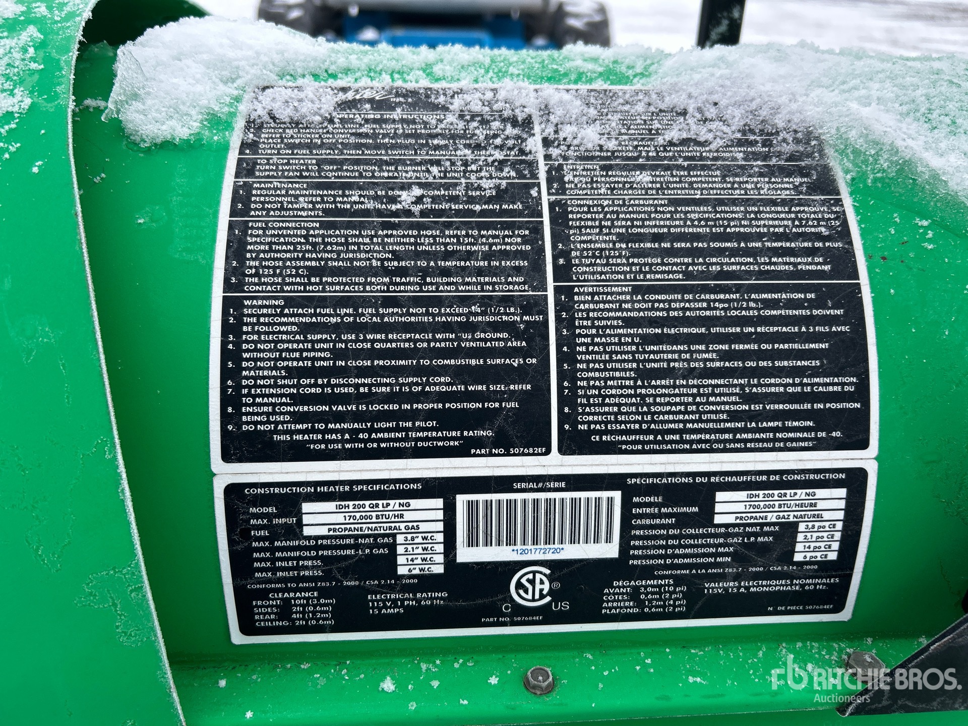 General Appearance with Seriennummer / FIN