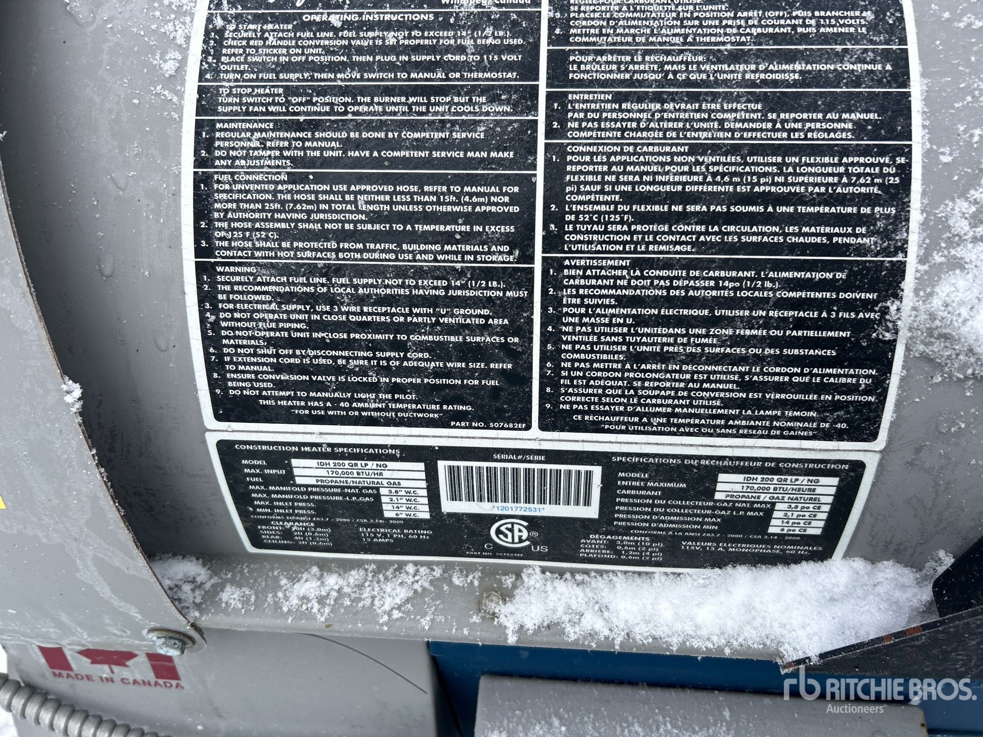 General Appearance with Seriennummer / FIN