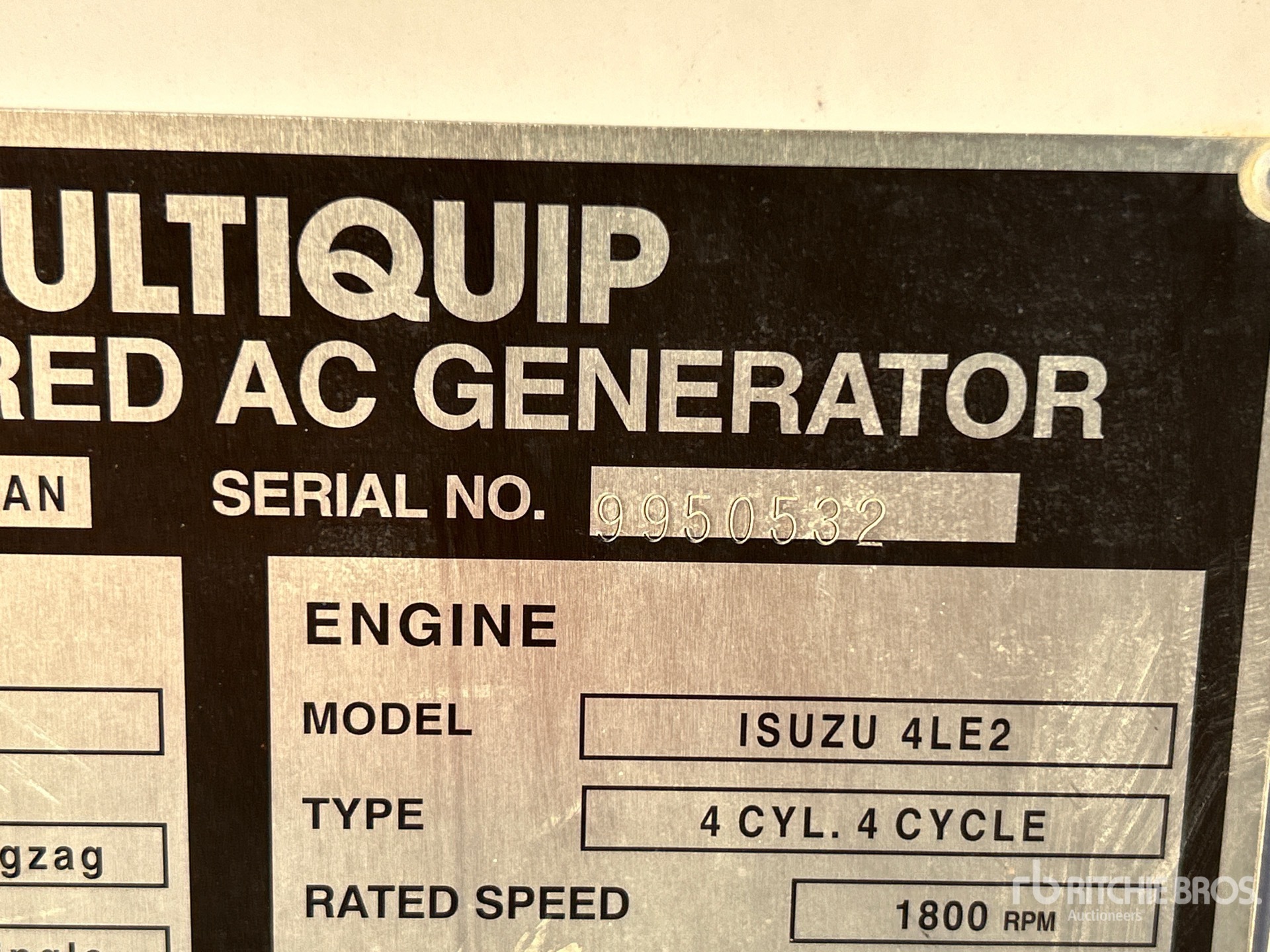General Appearance with Unit Serial Number