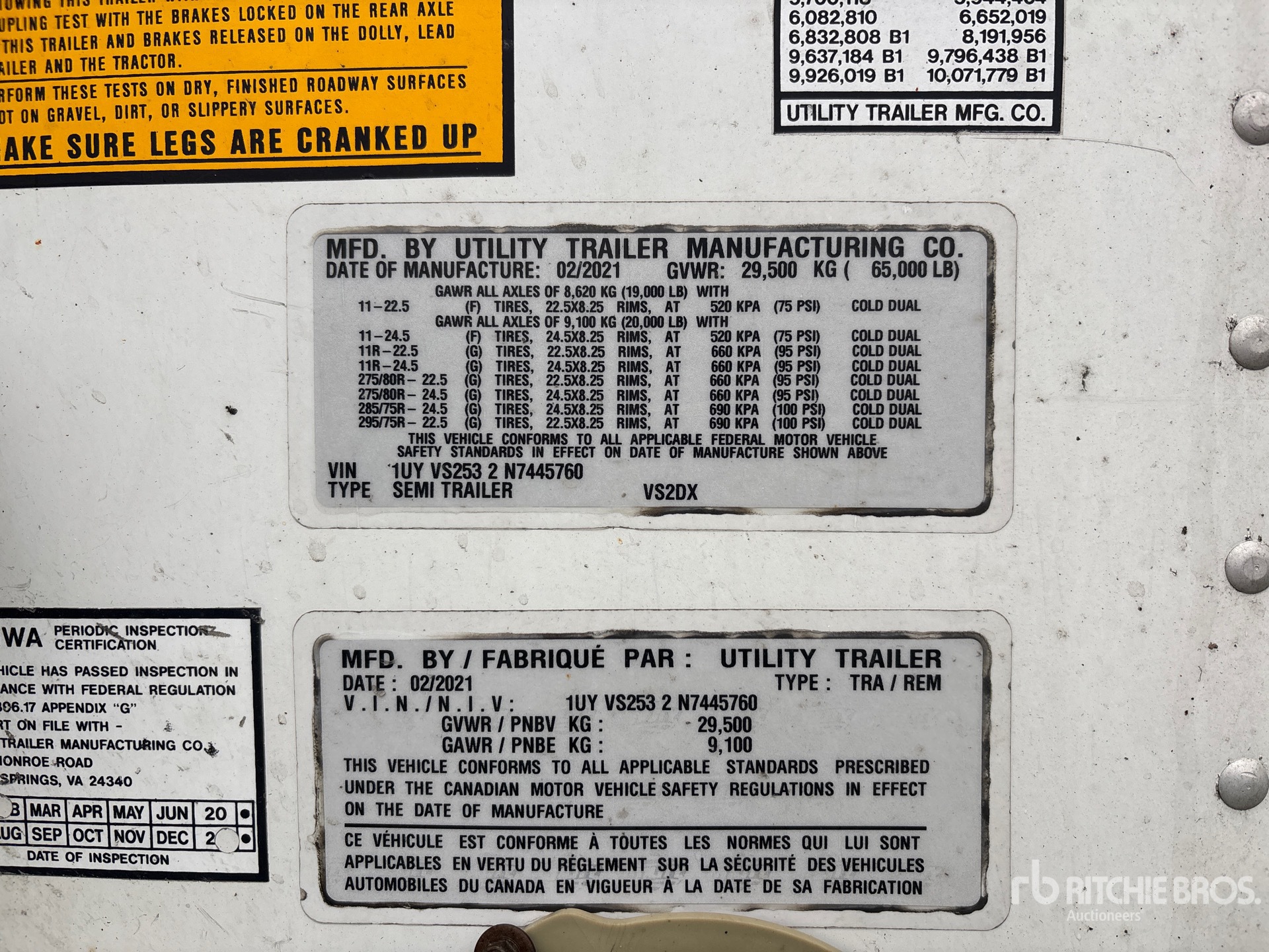 General Appearance with Numéro de série/Numéro d'identification du véhicule automobile