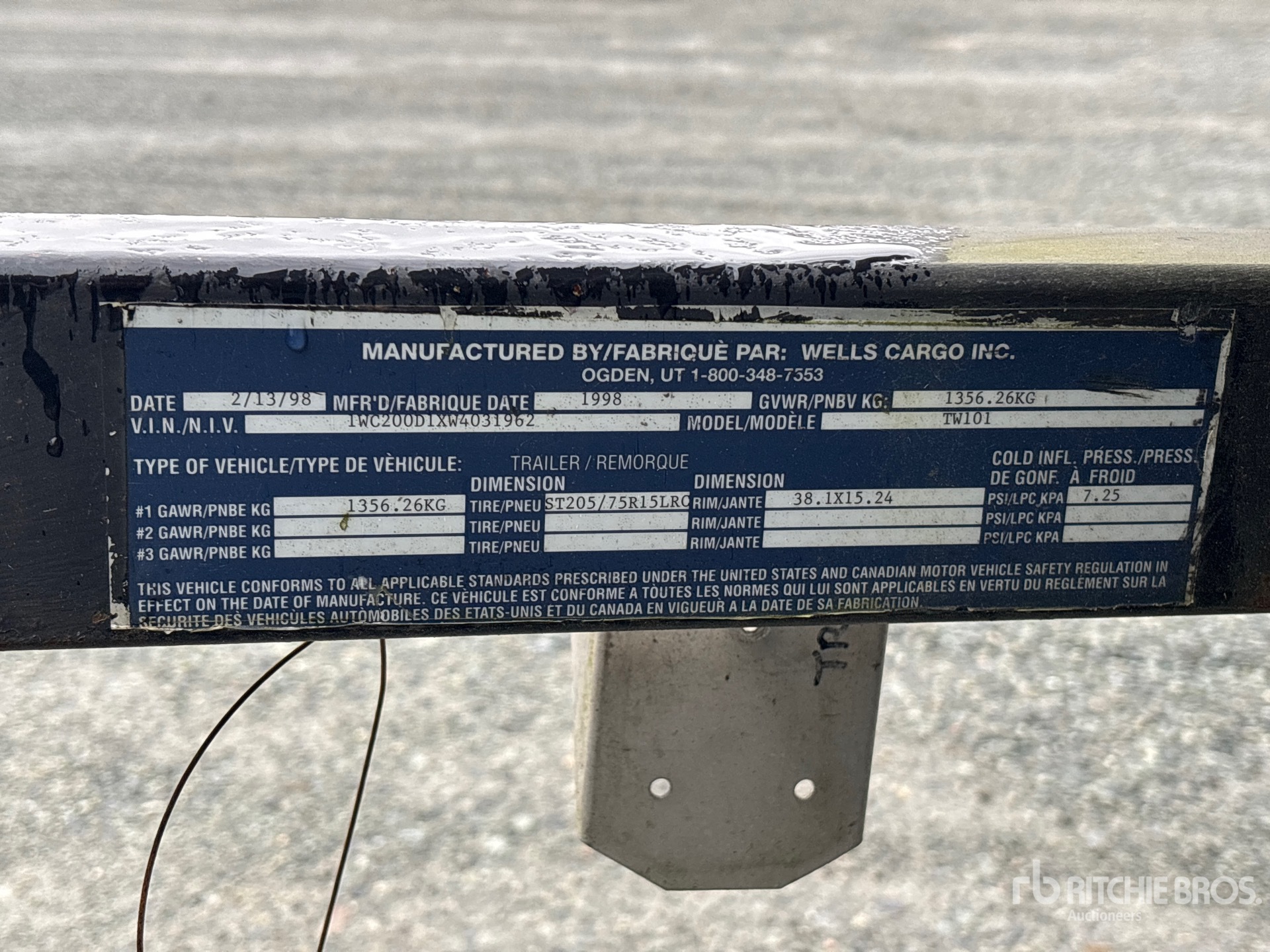 General Appearance with N.º de serie/VIN