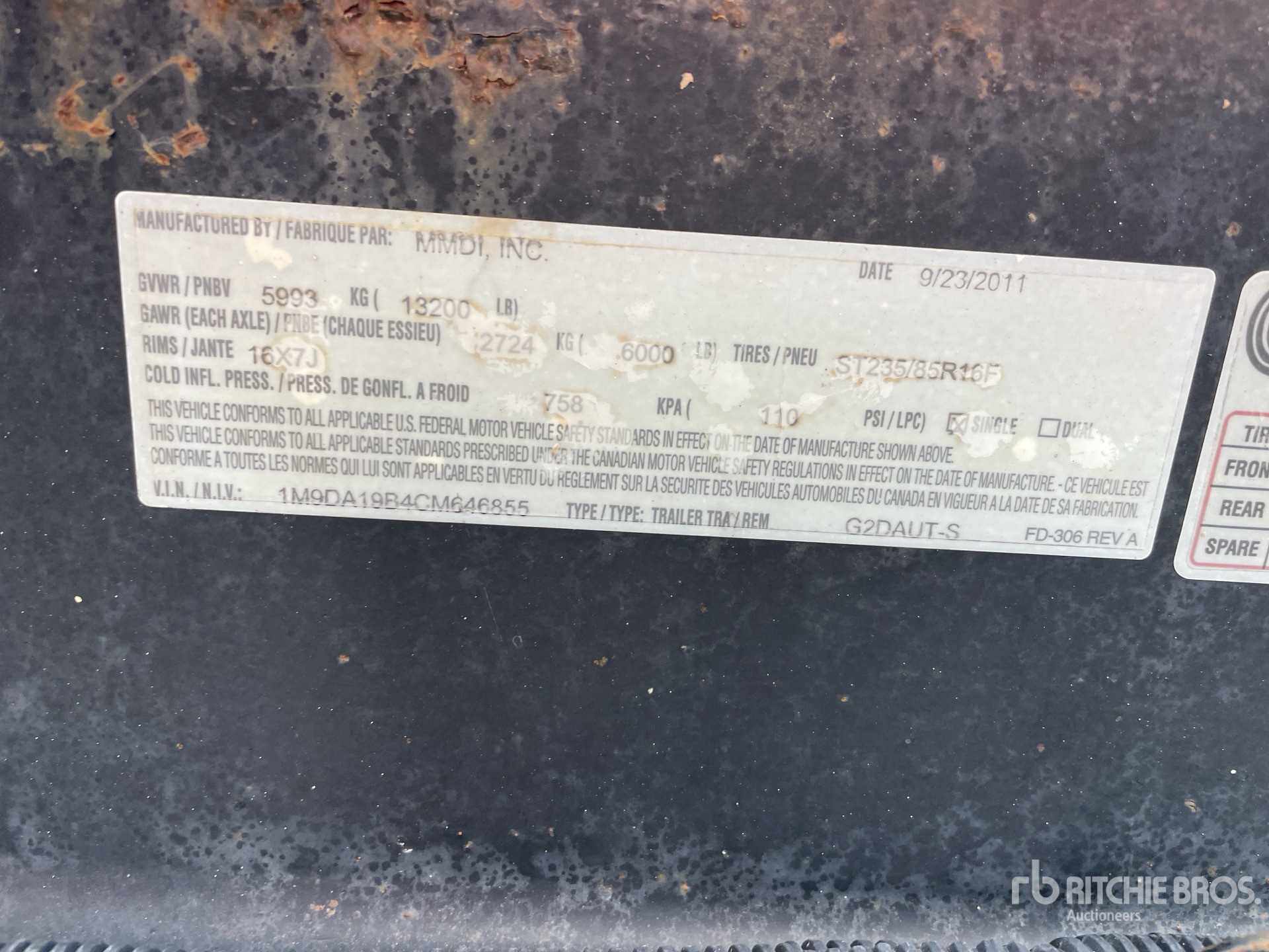 General Appearance with N.º de serie/VIN