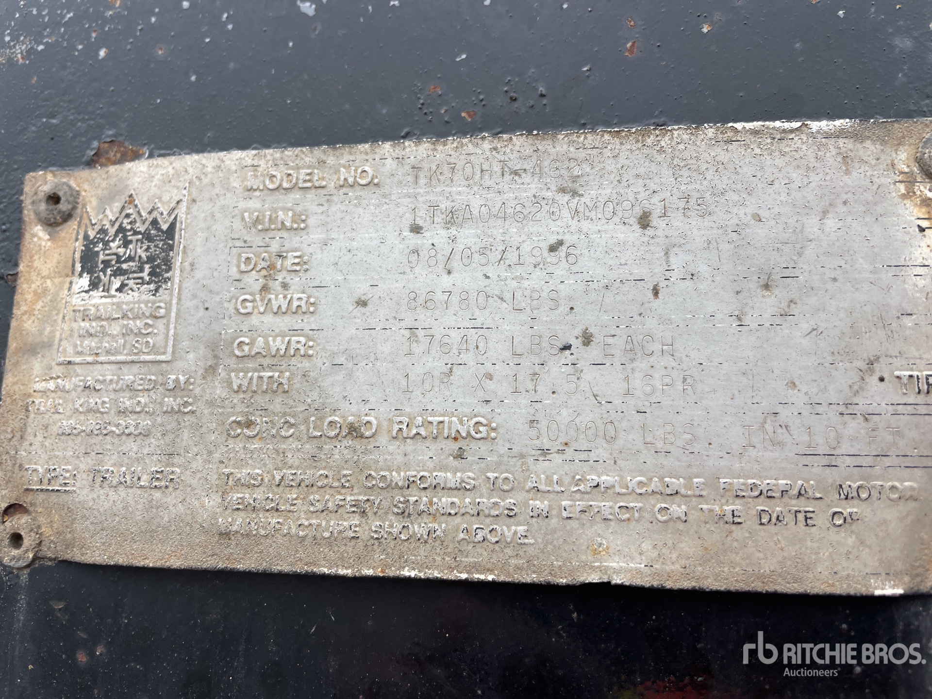 General Appearance with N.º de serie/VIN