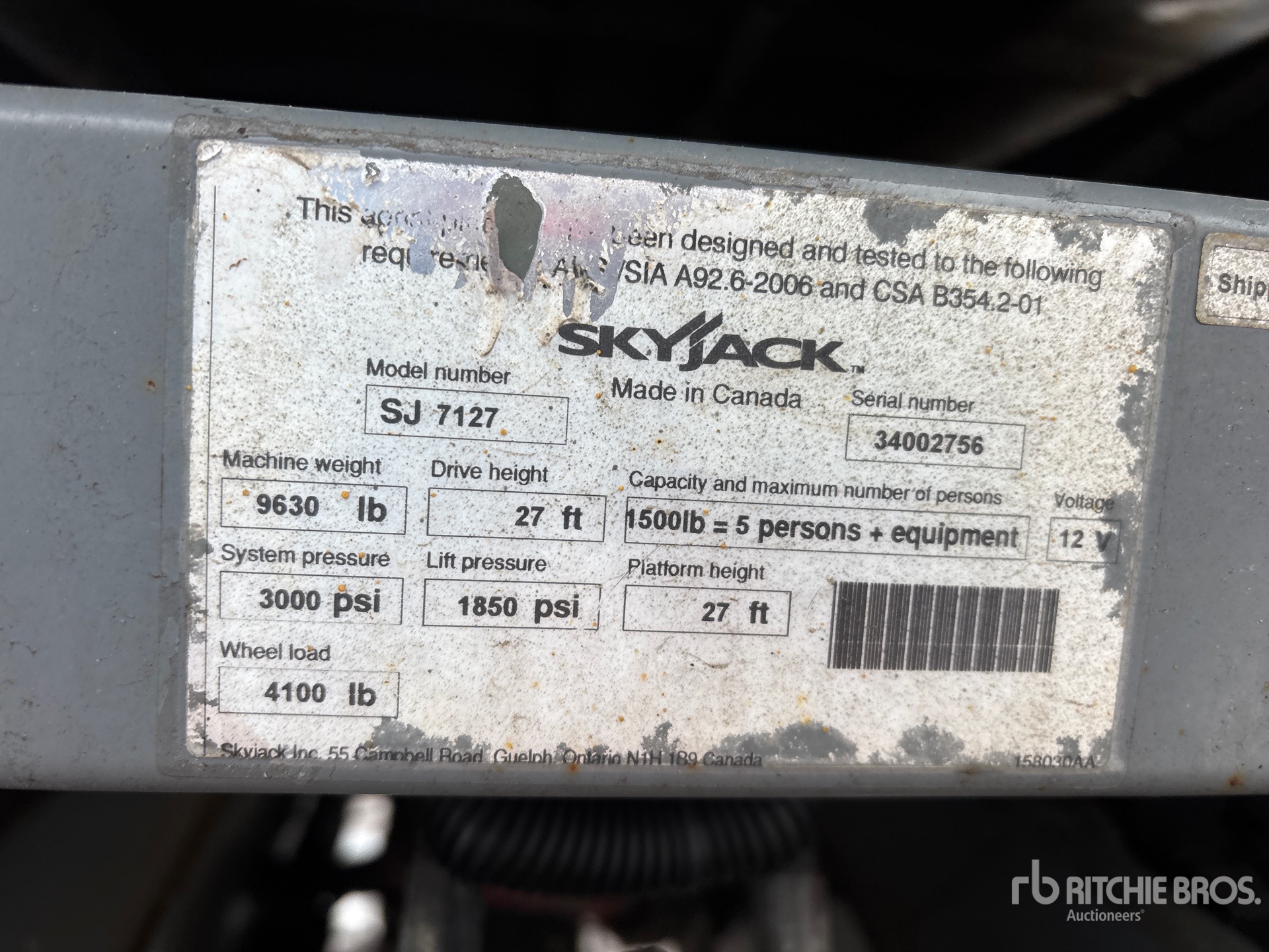 General Appearance with N.º de serie/VIN