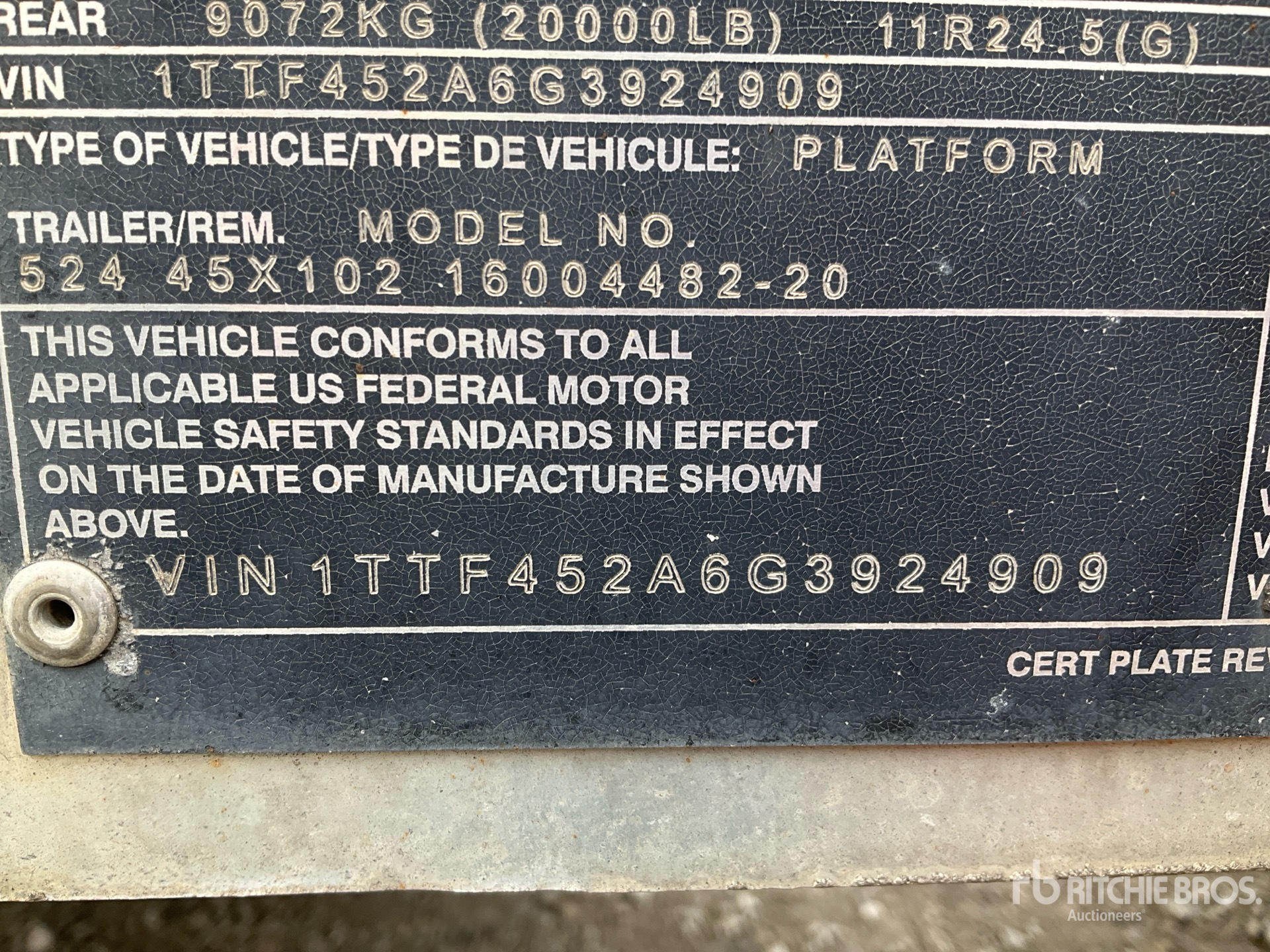 General Appearance with Numero seriale/numero d’identificazione del veicolo (VIN)