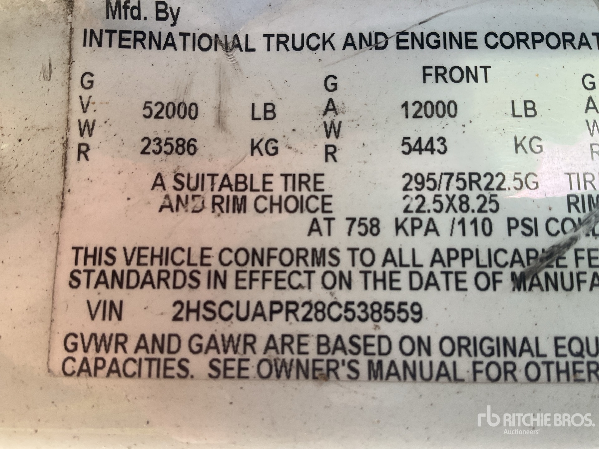 General Appearance with Numéro de série/Numéro d'identification du véhicule automobile
