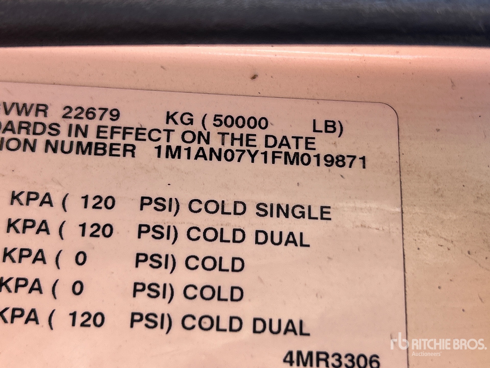 General Appearance with N.º de serie/VIN