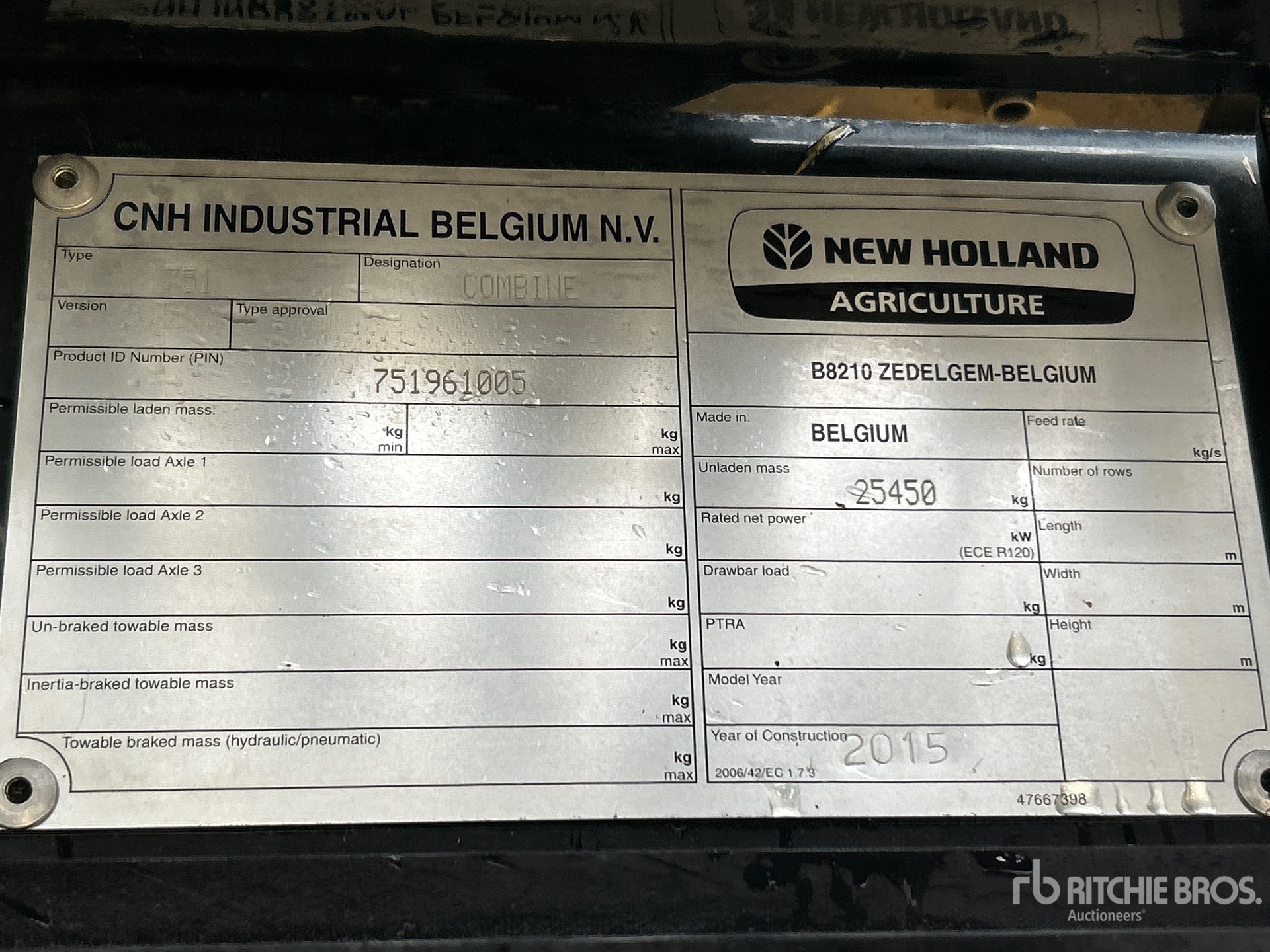 General Appearance with N.º de serie/VIN