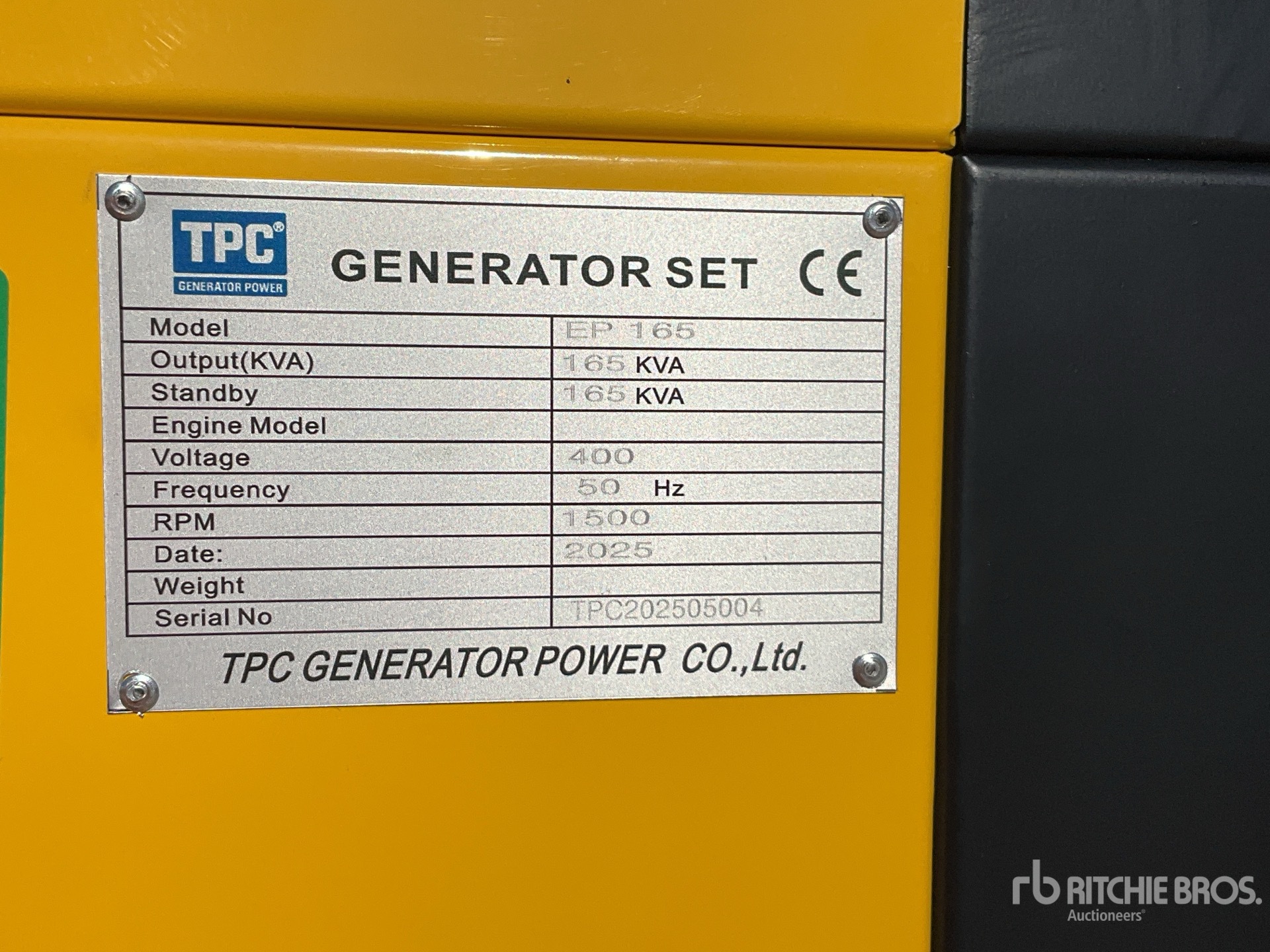 General Appearance with N.º de serie/VIN