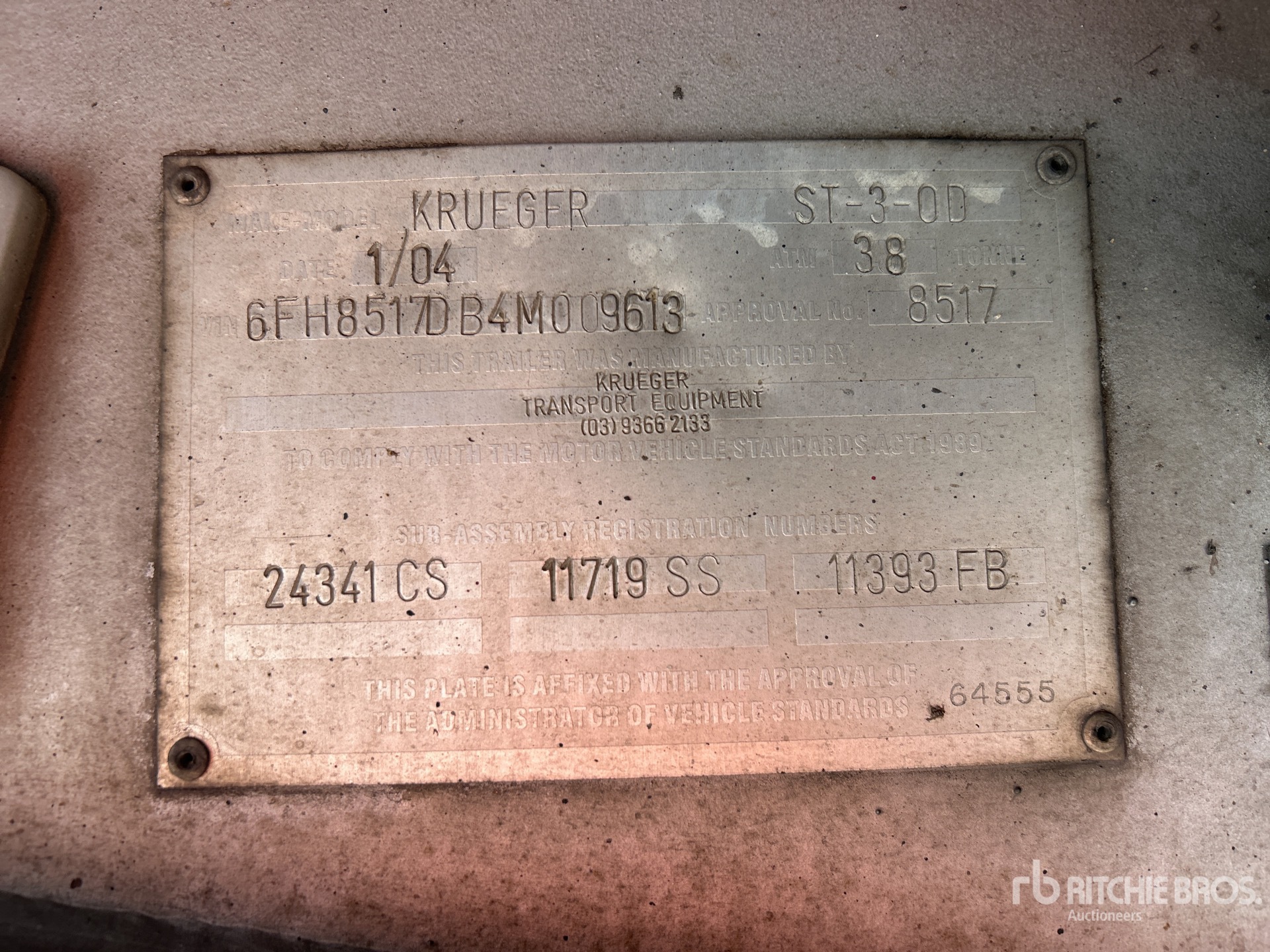 General Appearance with Numero seriale/numero d’identificazione del veicolo (VIN)