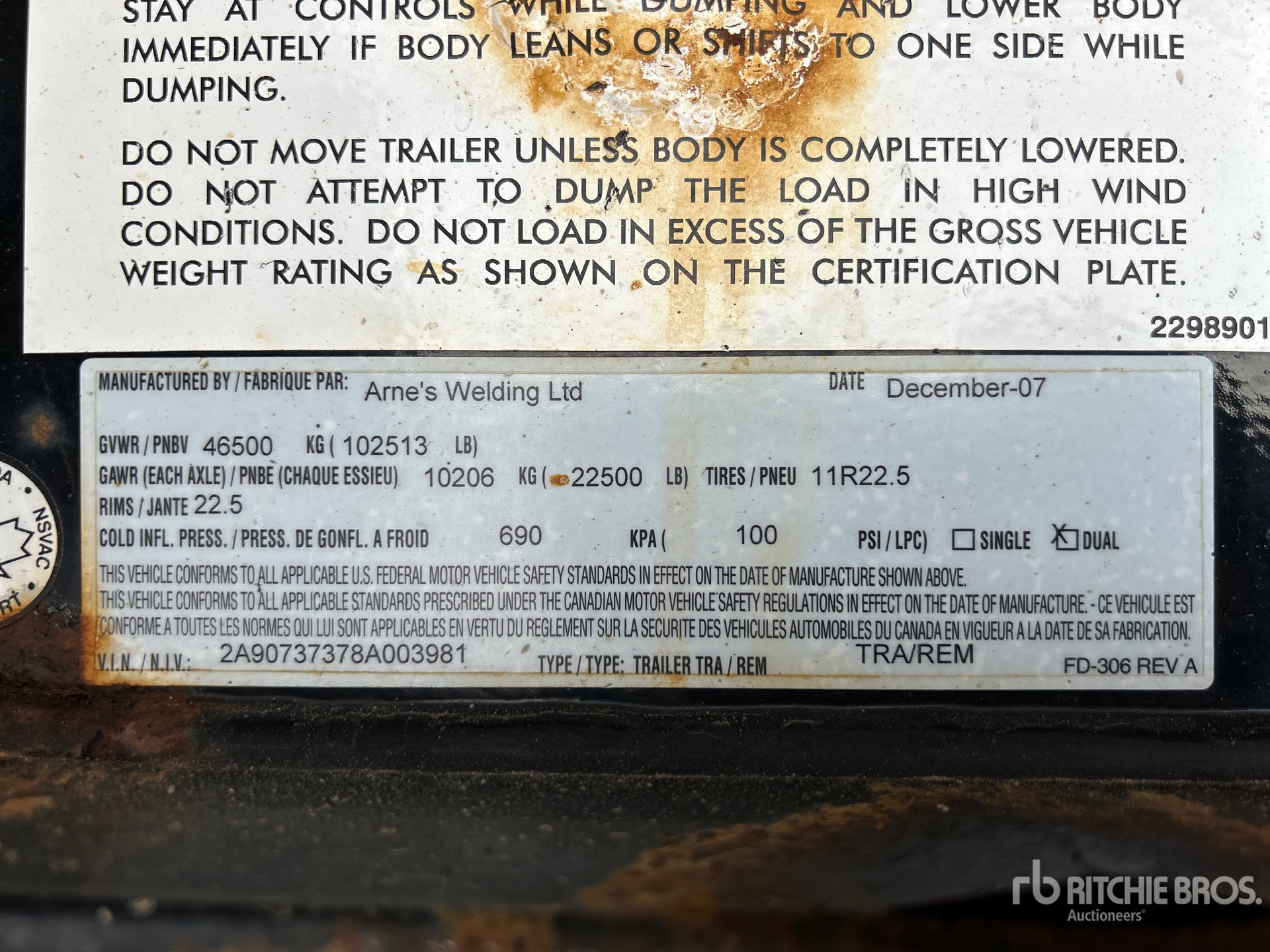 General Appearance with Seriennummer / FIN