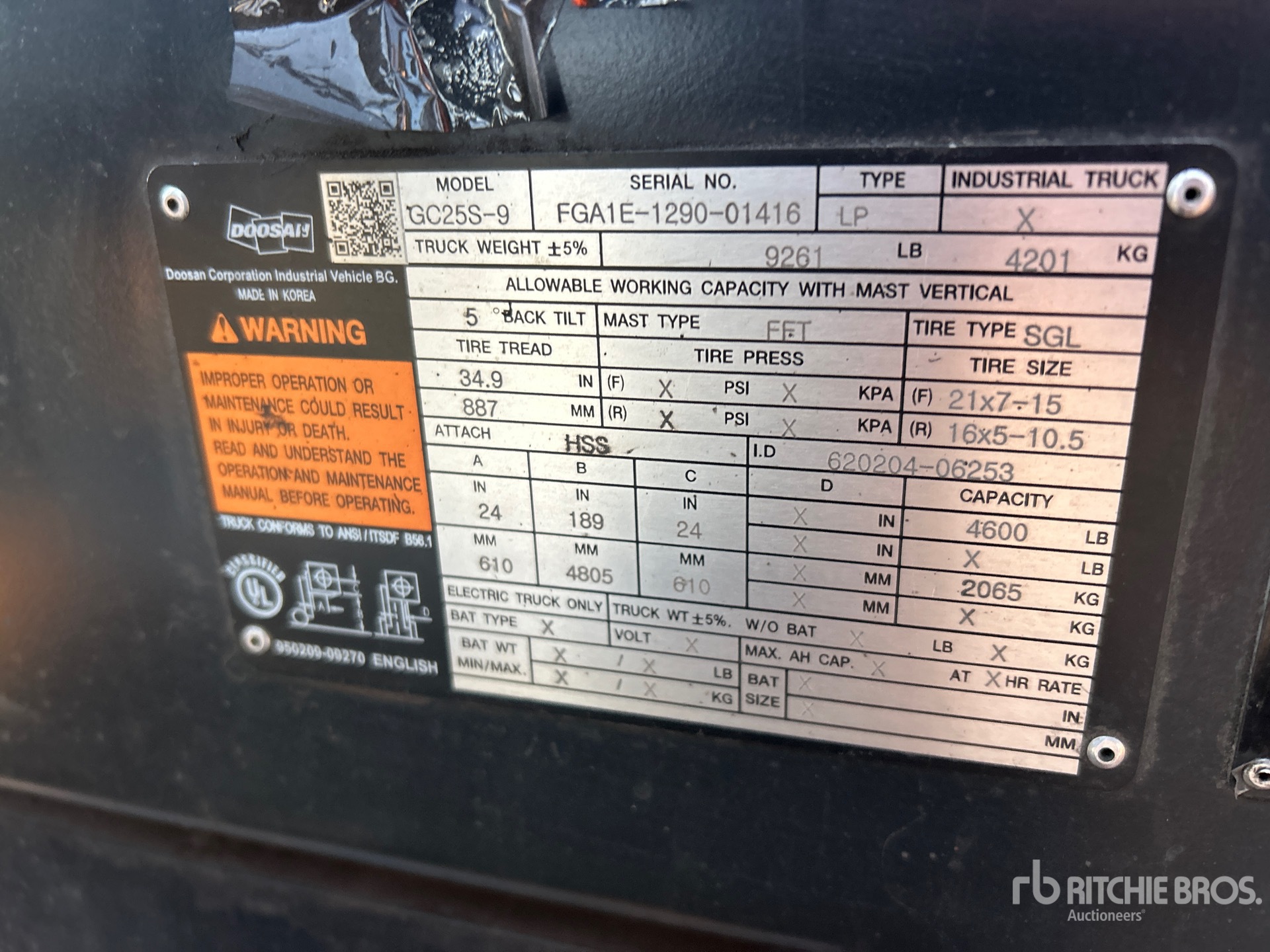 General Appearance with Numer seryjny/numer identyfikacyjny pojazdu