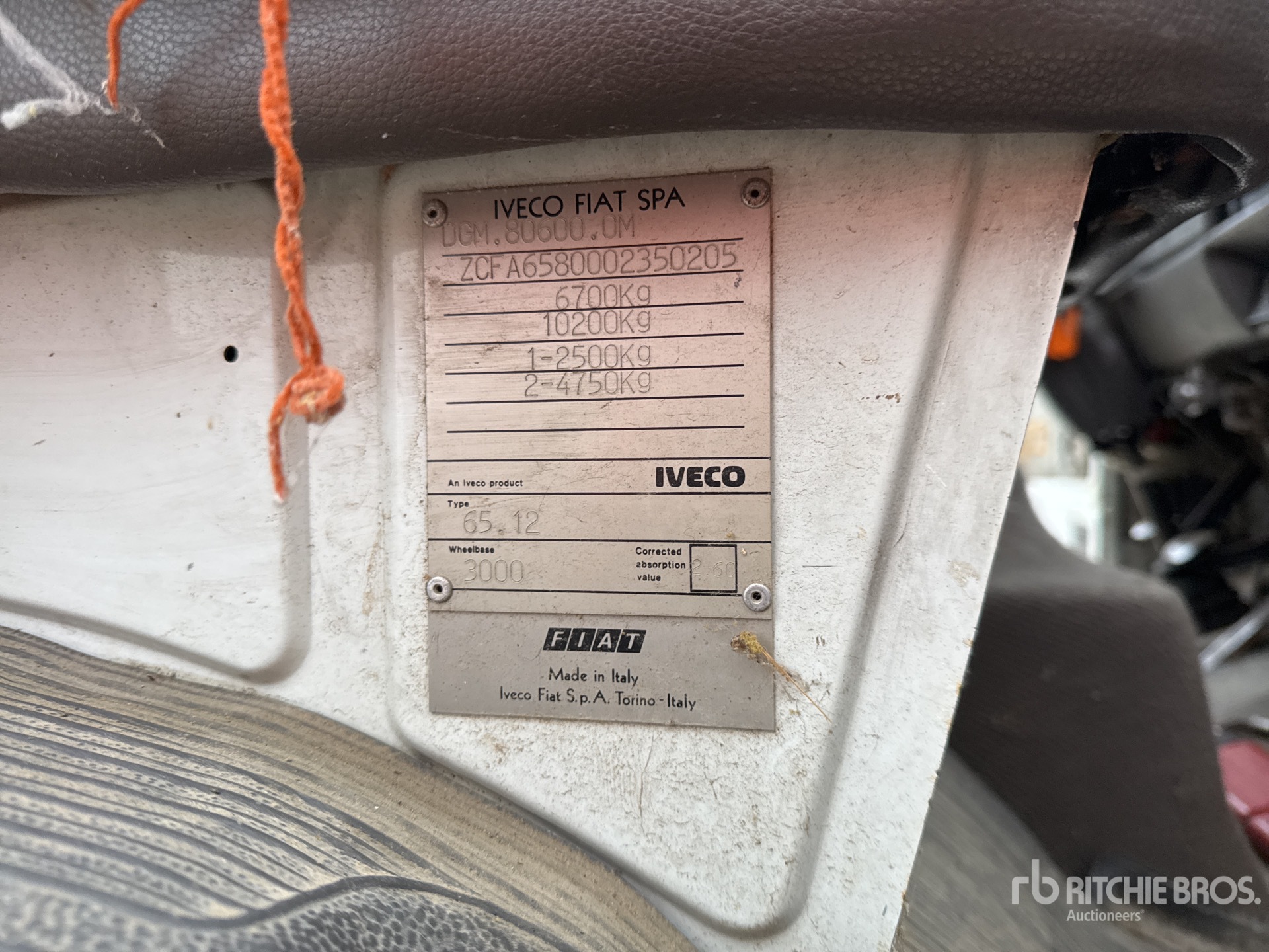 General Appearance with N.º de serie/VIN