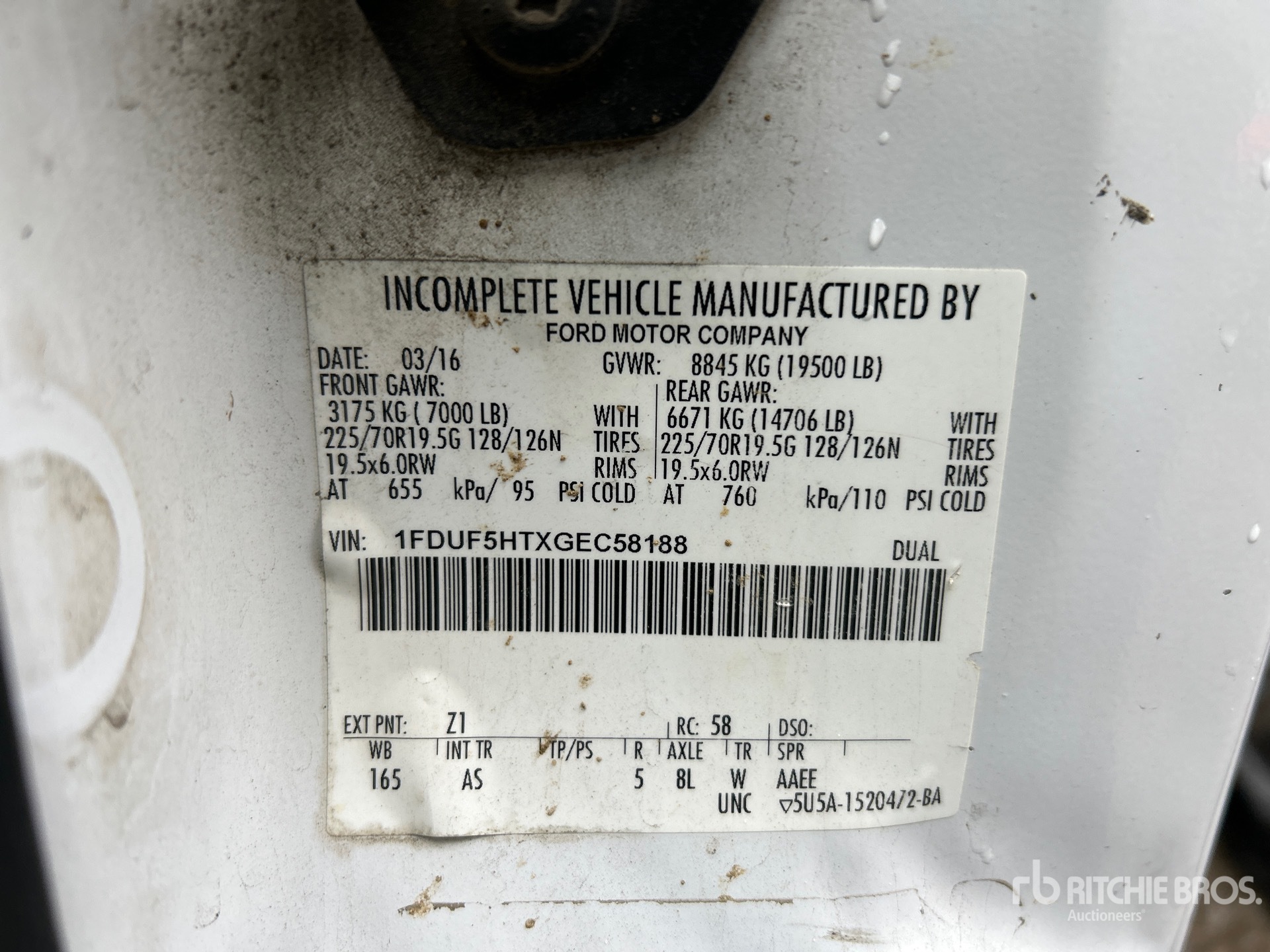 General Appearance with N.º de serie/VIN