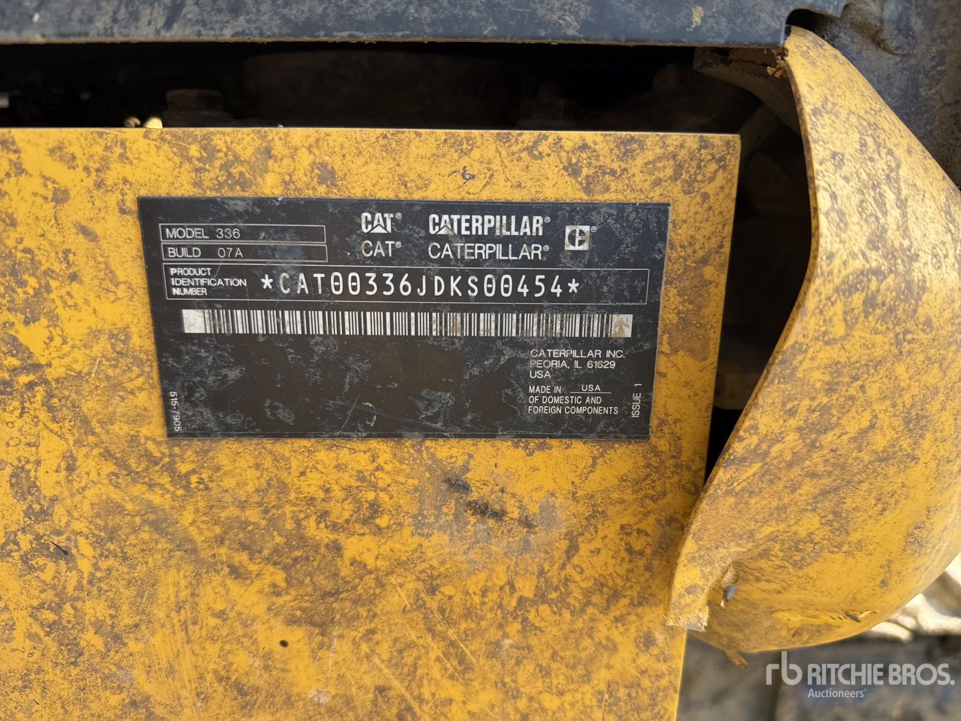 General Appearance with N.º de serie/VIN