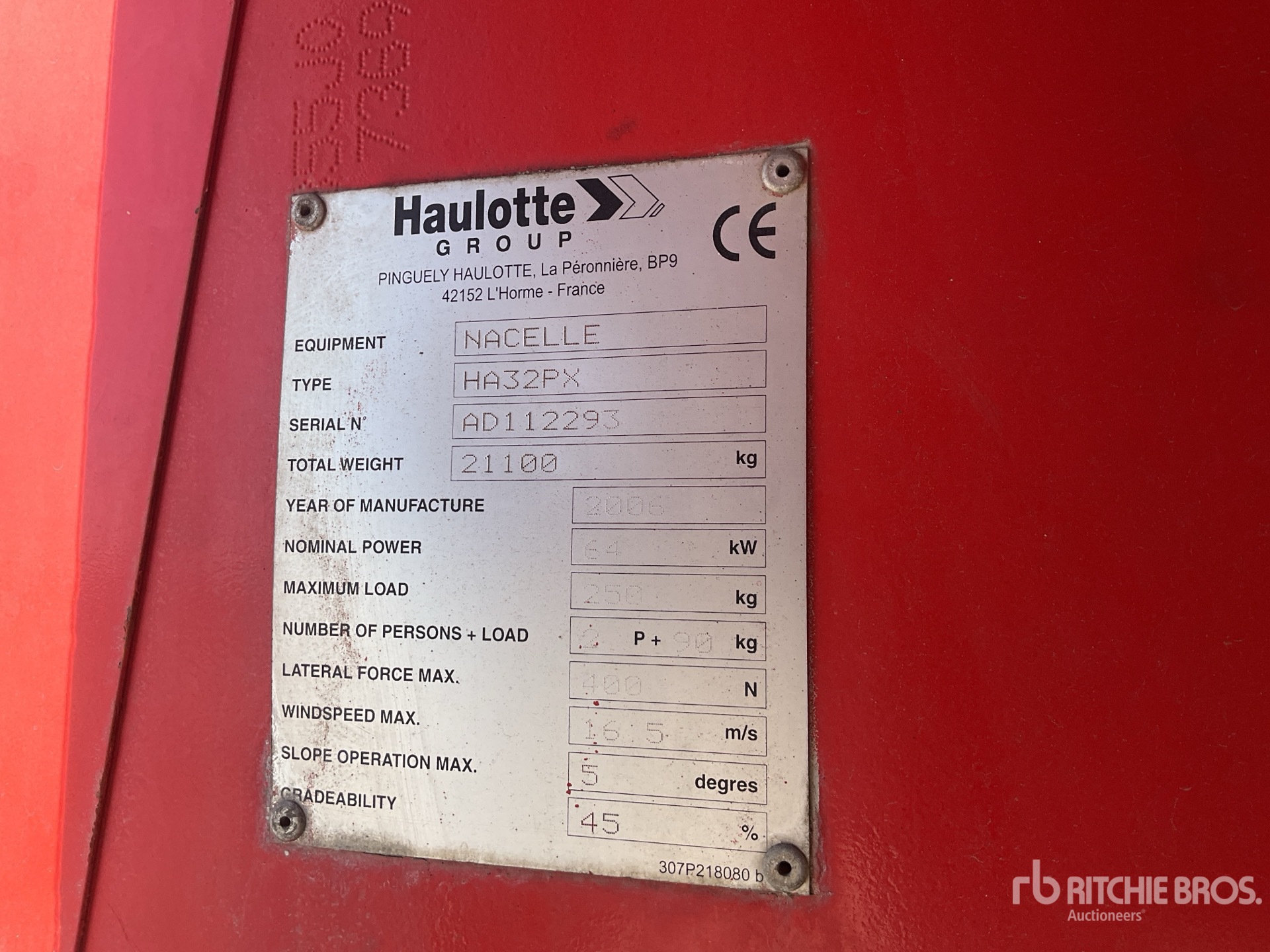 General Appearance with N.º de serie/VIN