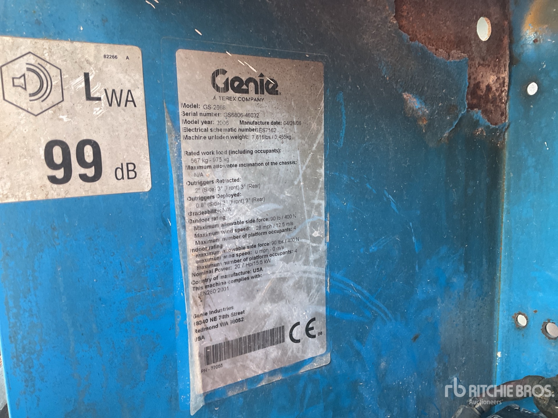 General Appearance with N.º de serie/VIN