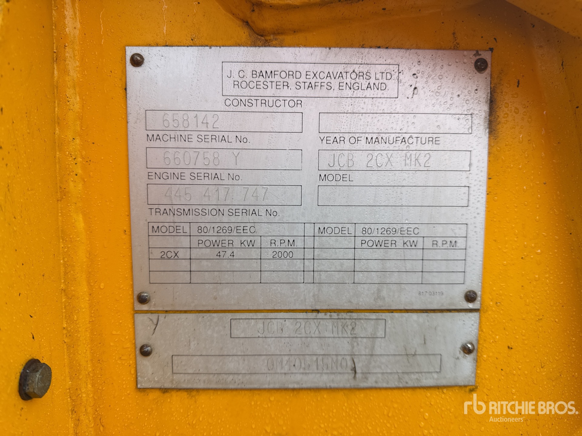 General Appearance with Numero seriale/numero d’identificazione del veicolo (VIN)