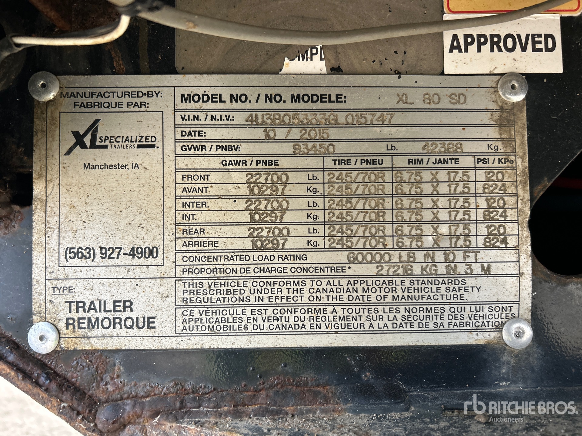 General Appearance with Numéro de série/Numéro d'identification du véhicule automobile
