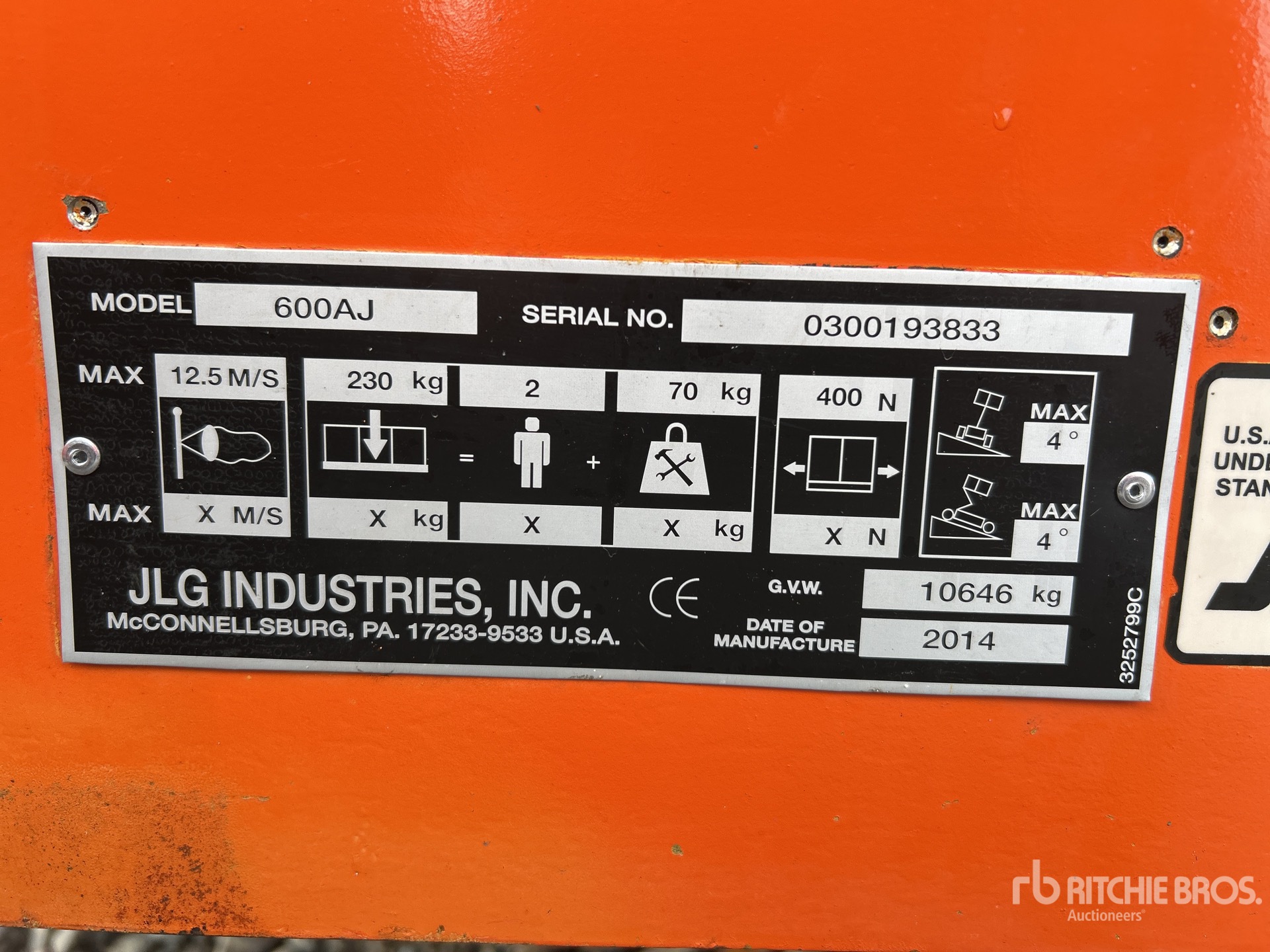 General Appearance with N.º de serie/VIN