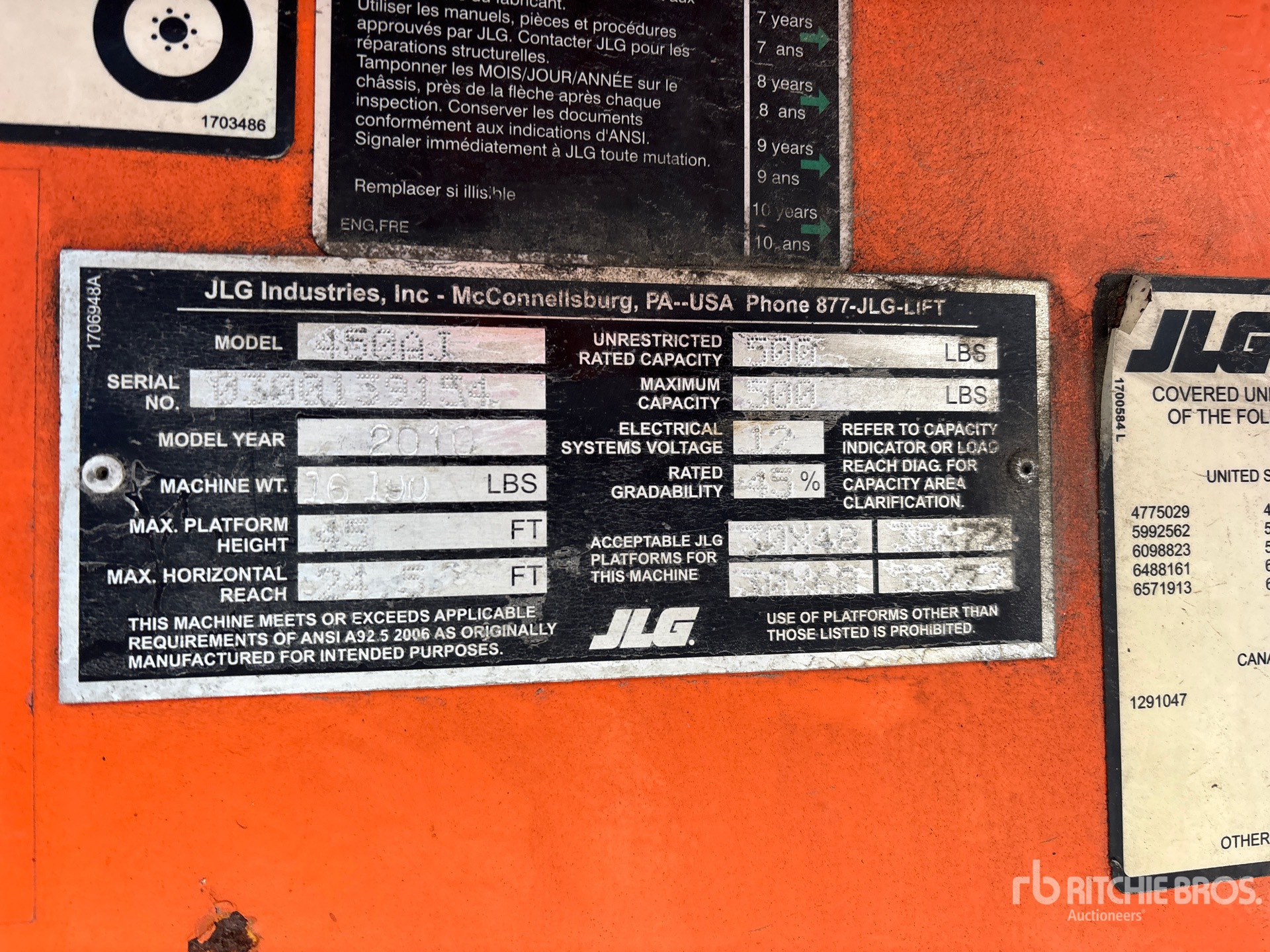 General Appearance with N.º de serie/VIN