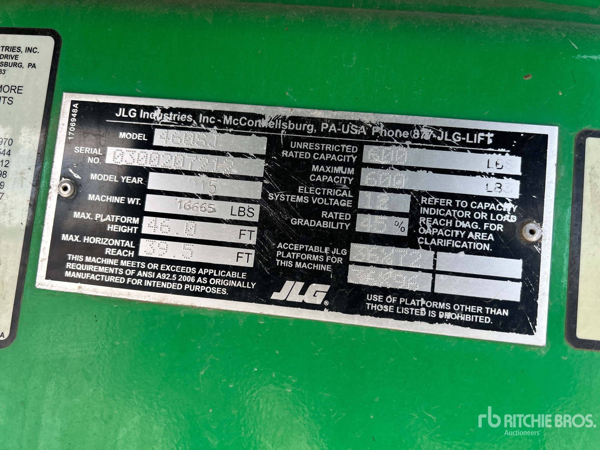 General Appearance with N.º de serie/VIN