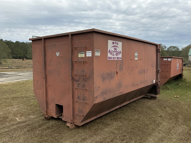 Quantity of (2) Nedland 14 ft 0 in 14 ft Roll Off Container 25 cu yard Roll-Off Container