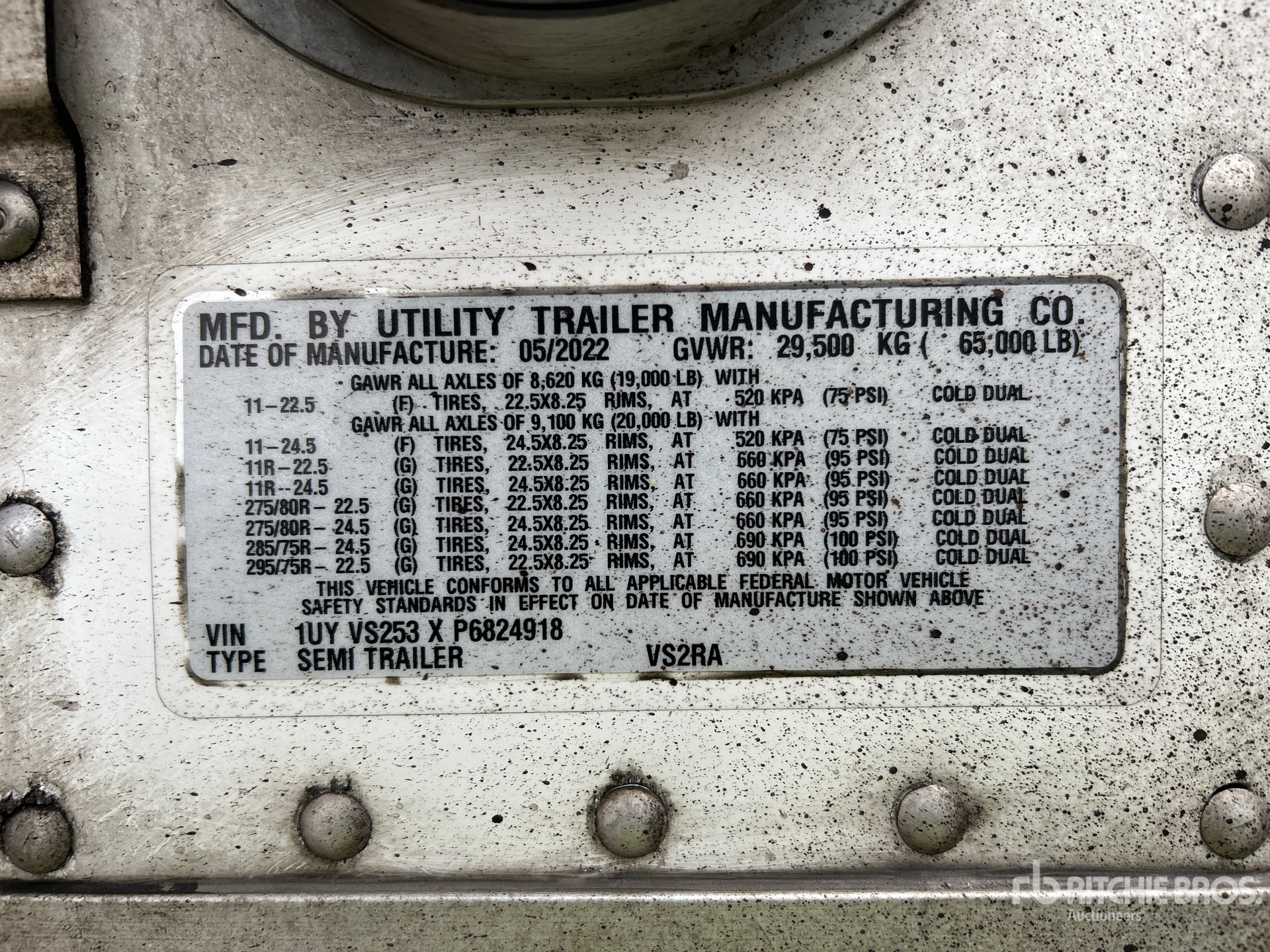 General Appearance with Numéro de série/Numéro d'identification du véhicule automobile
