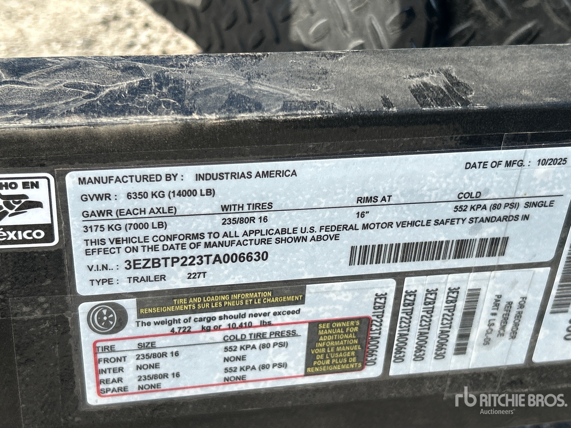 General Appearance with Numer seryjny/numer identyfikacyjny pojazdu