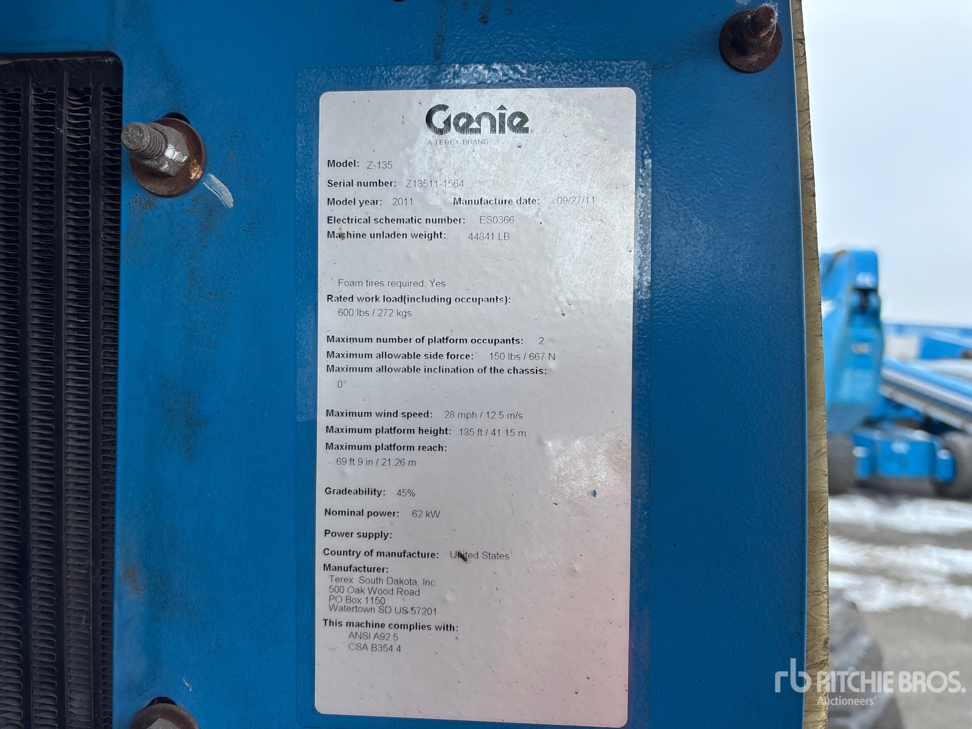 General Appearance with N.º de serie/VIN