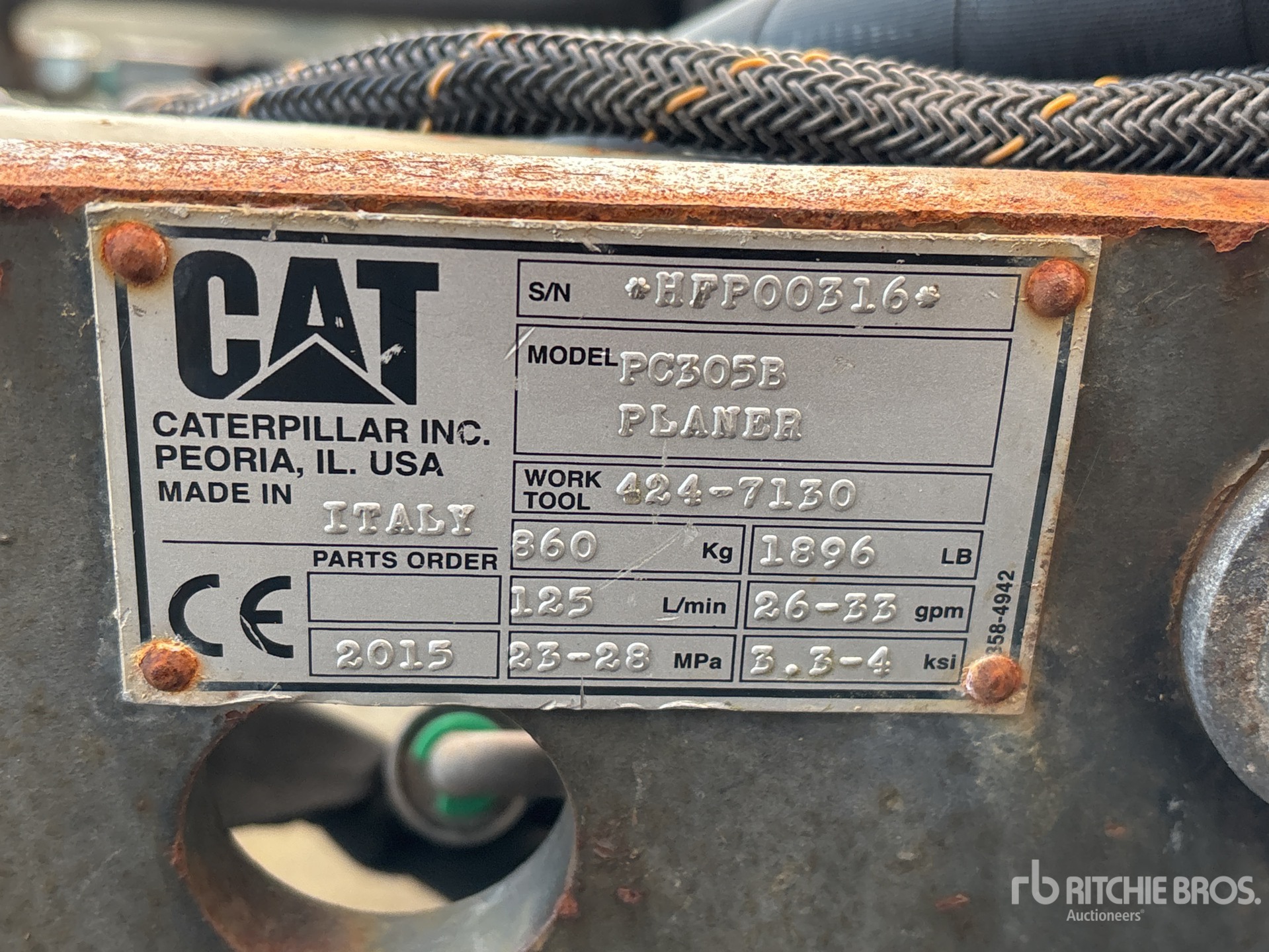 General Appearance with N.º de serie/VIN