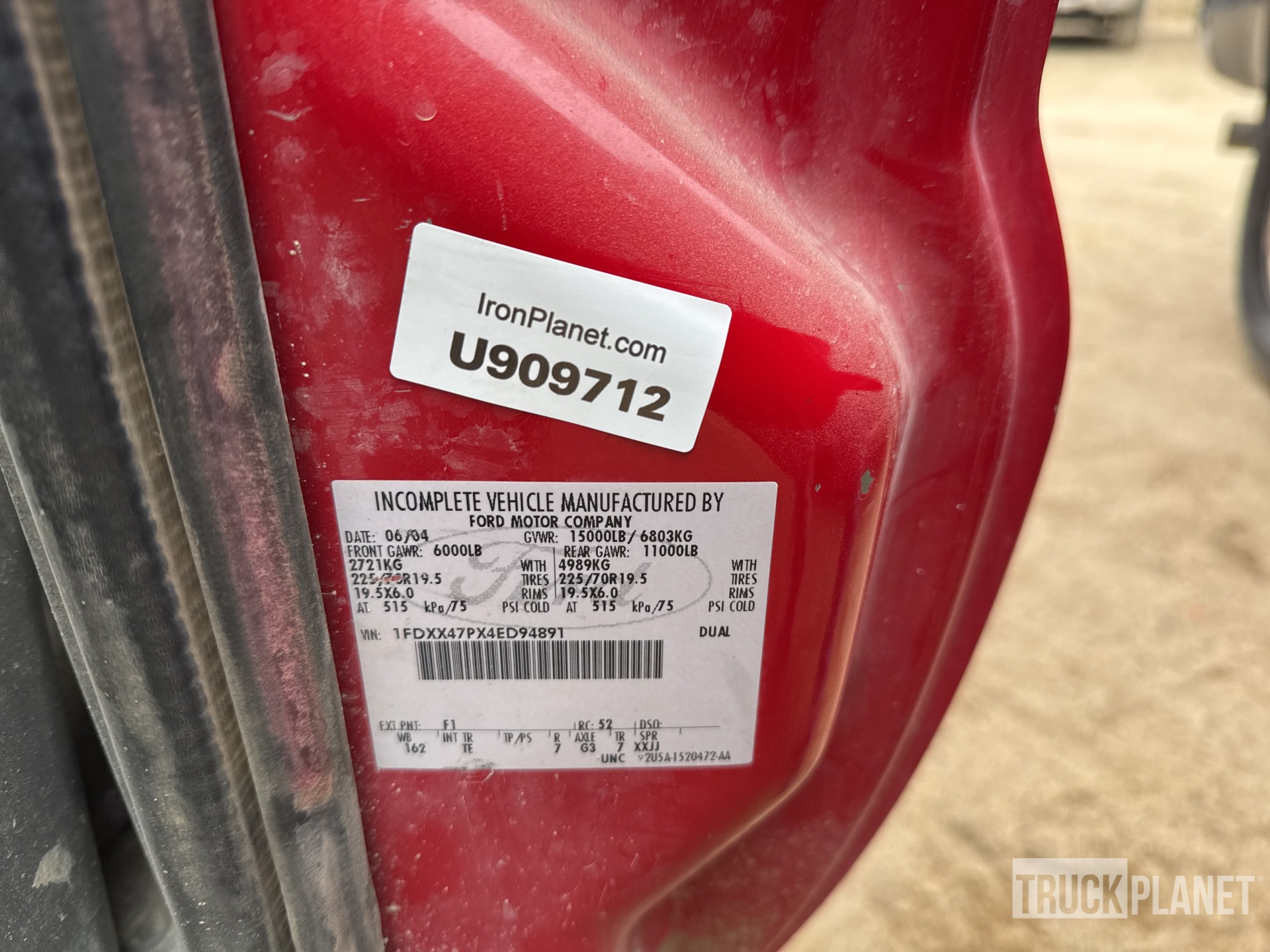 General Appearance with Numero seriale/numero d’identificazione del veicolo (VIN)