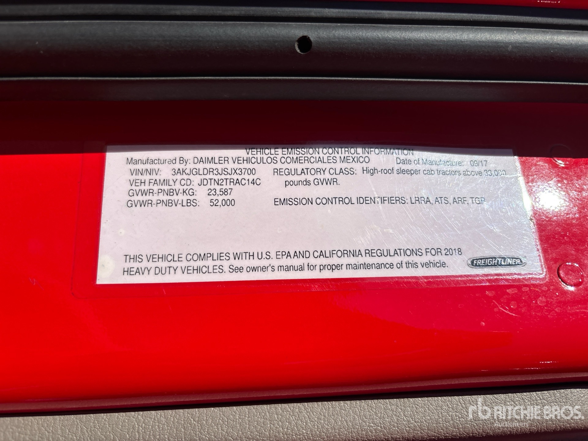 General Appearance with N.º de serie/VIN