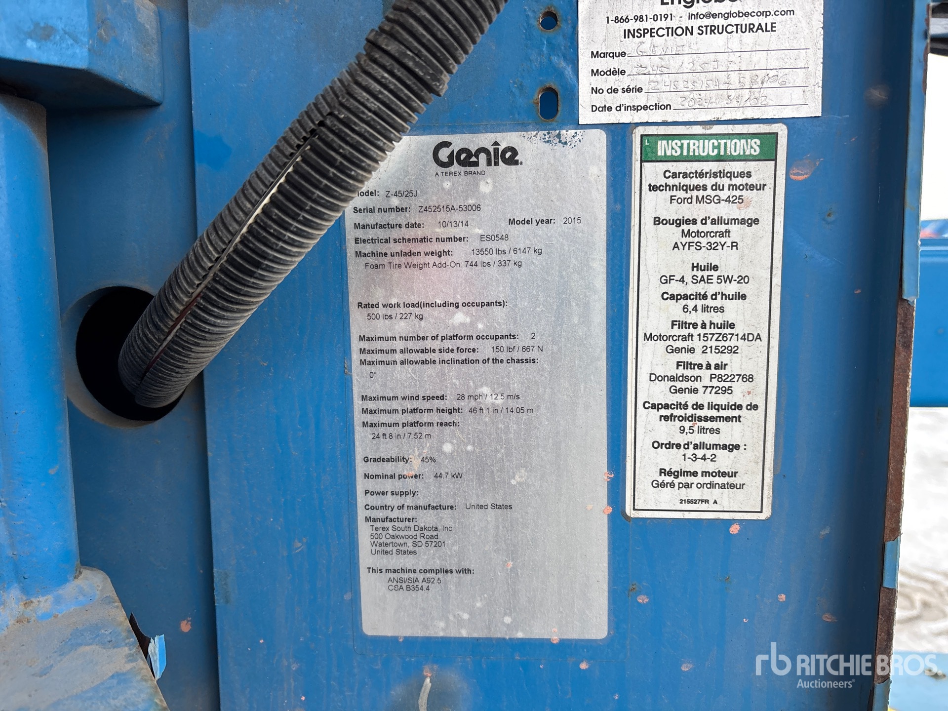 General Appearance with N.º de serie/VIN