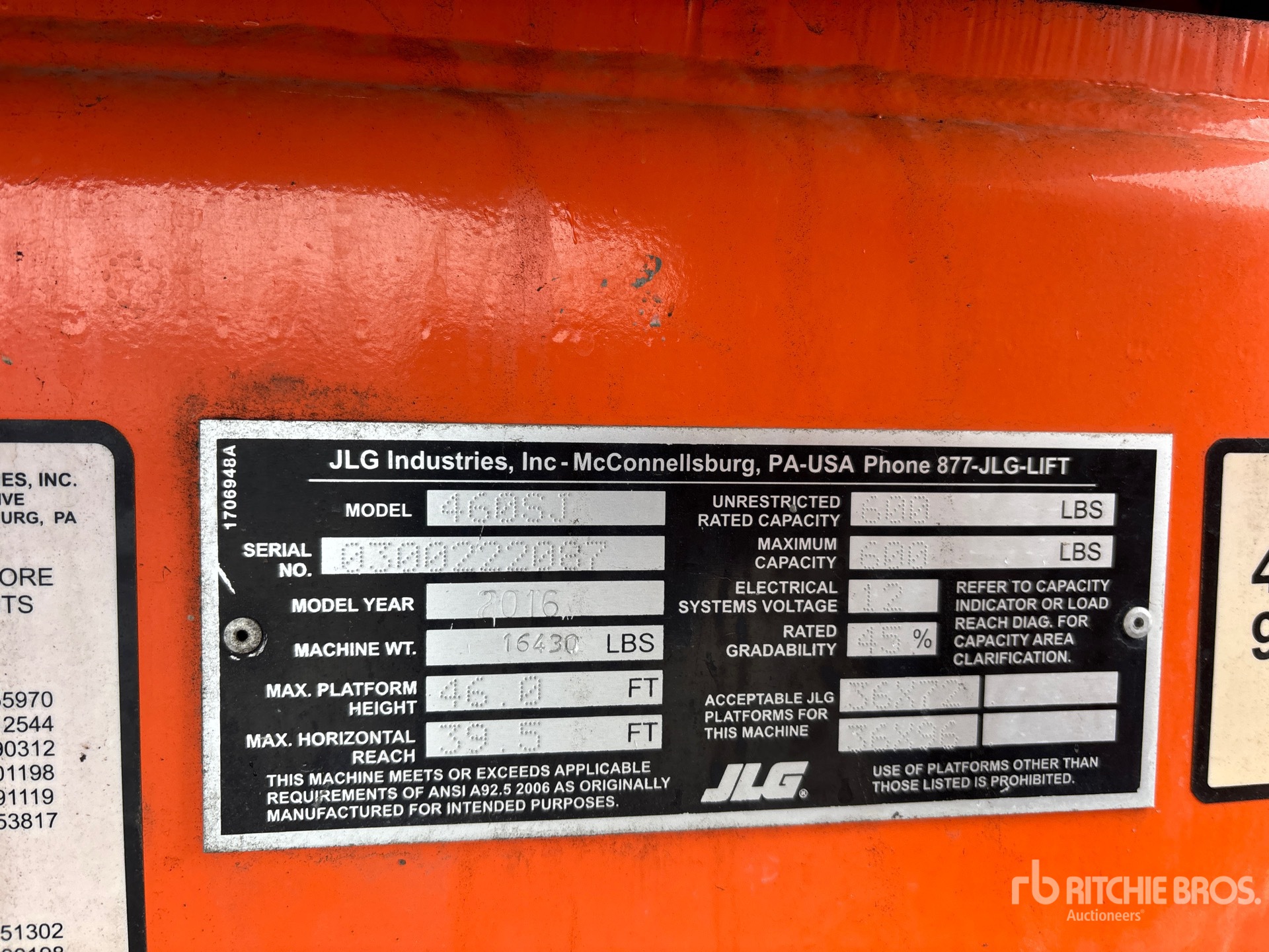 General Appearance with N.º de serie/VIN