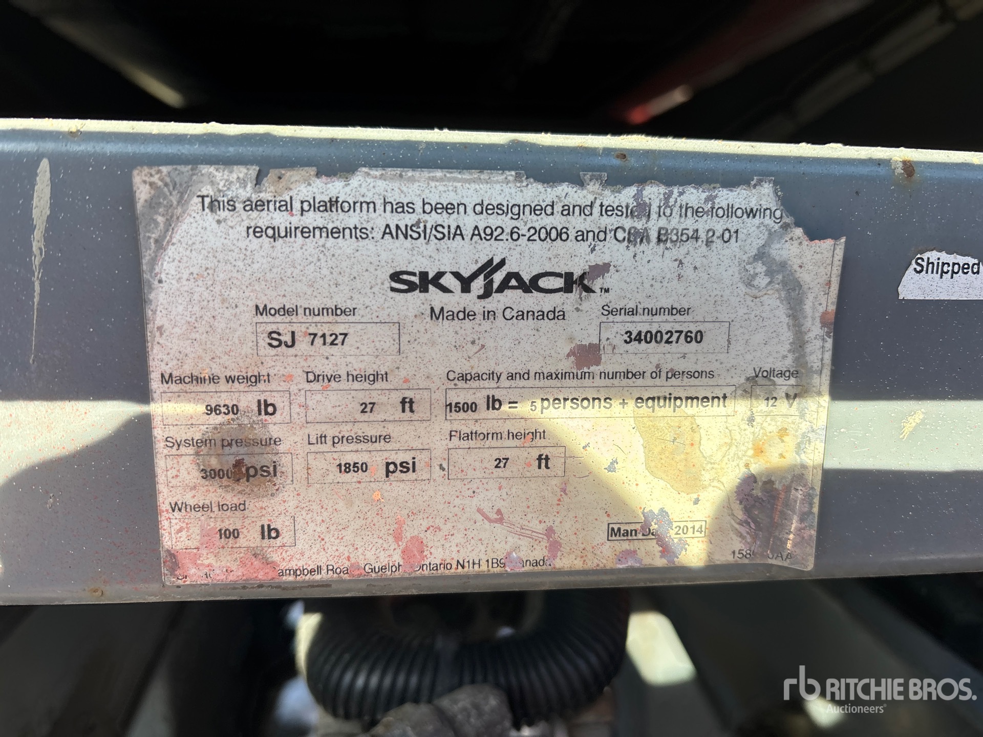 General Appearance with N.º de serie/VIN