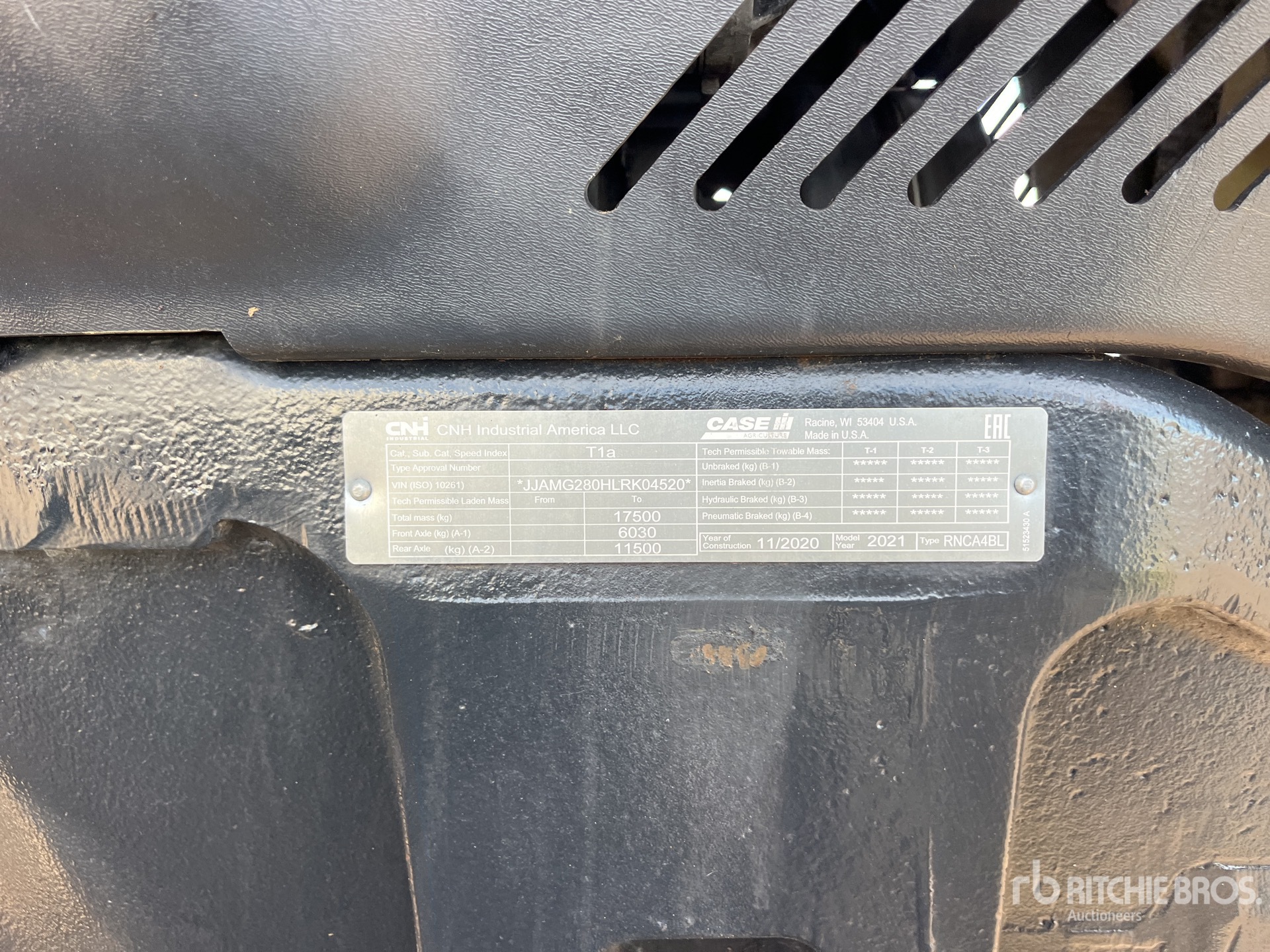 General Appearance with N.º de serie/VIN