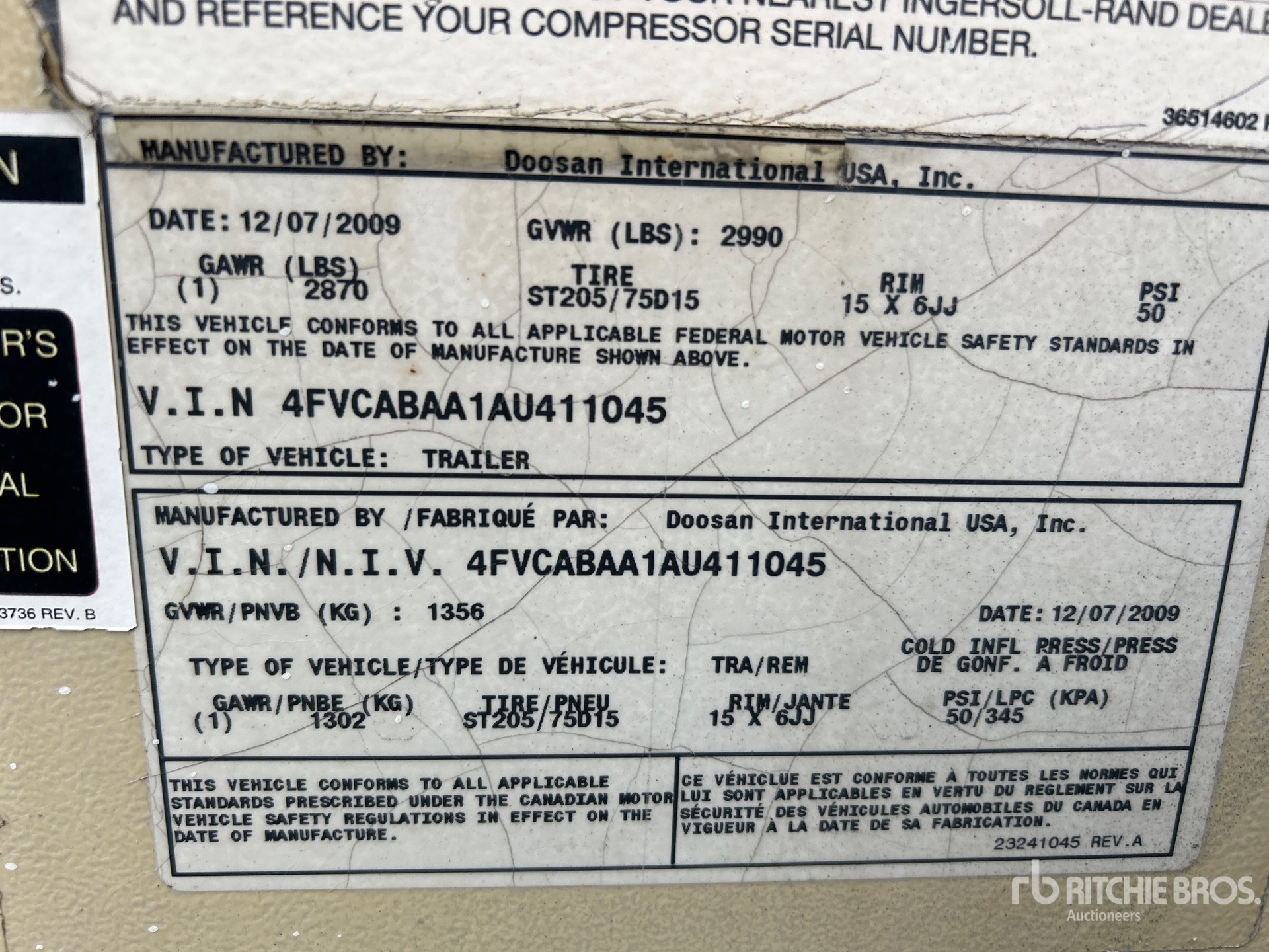 General Appearance with Numer seryjny/numer identyfikacyjny pojazdu