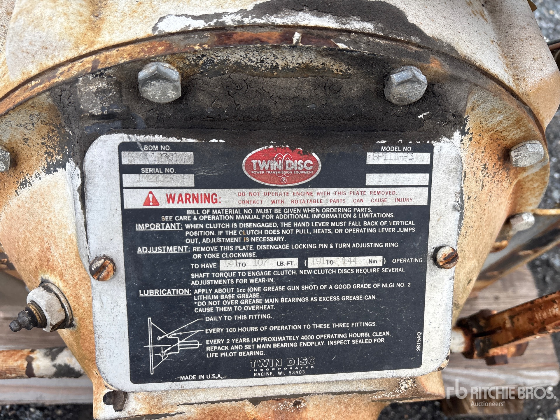 General Appearance with N.º de serie/VIN