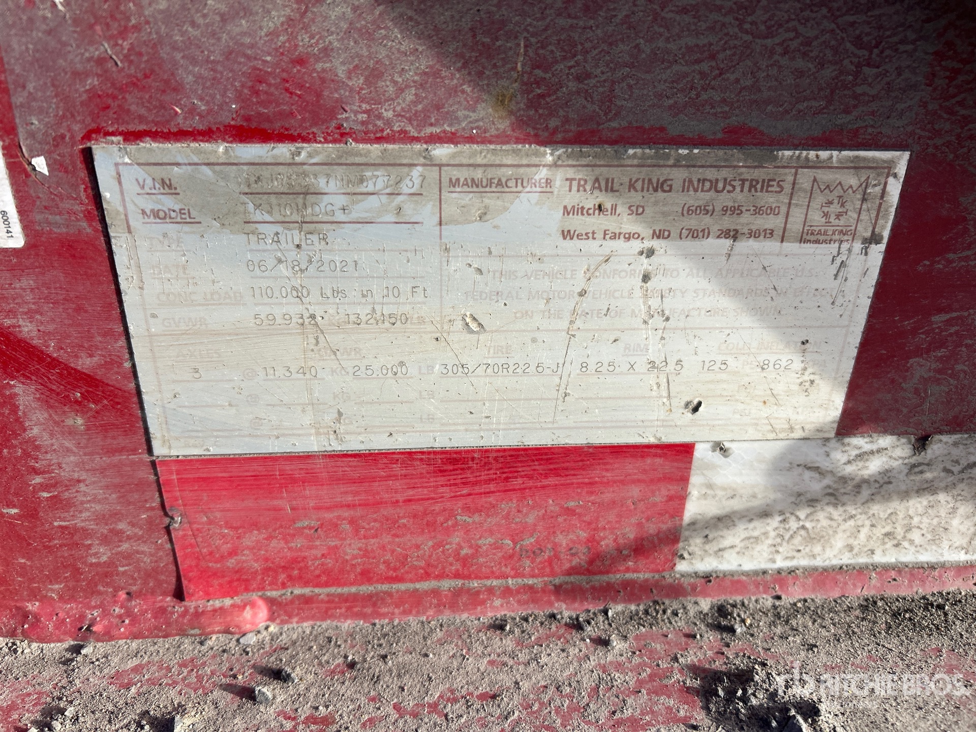 General Appearance with N.º de serie/VIN